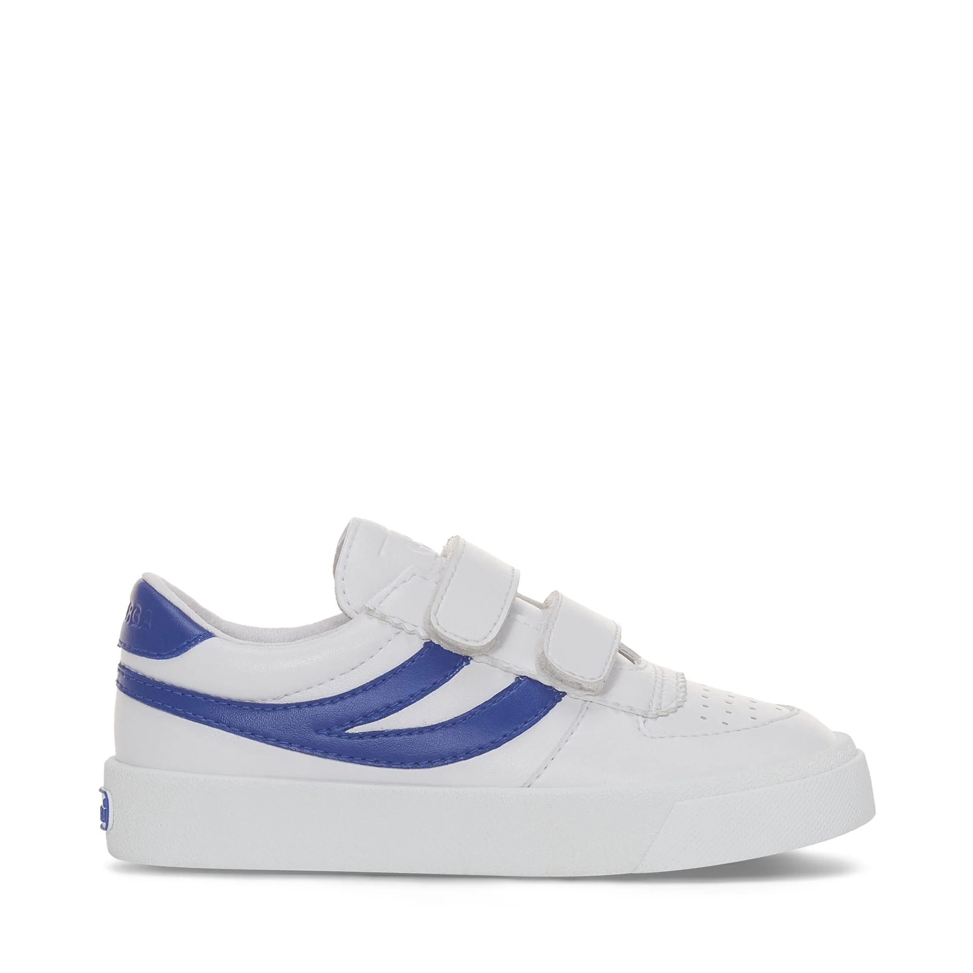 2846 KIDS SEATTLE STRAPS VEGAN MATERIAL - Sneakers - Low Cut - Kid unisex - WHITE-BLUE ROYAL