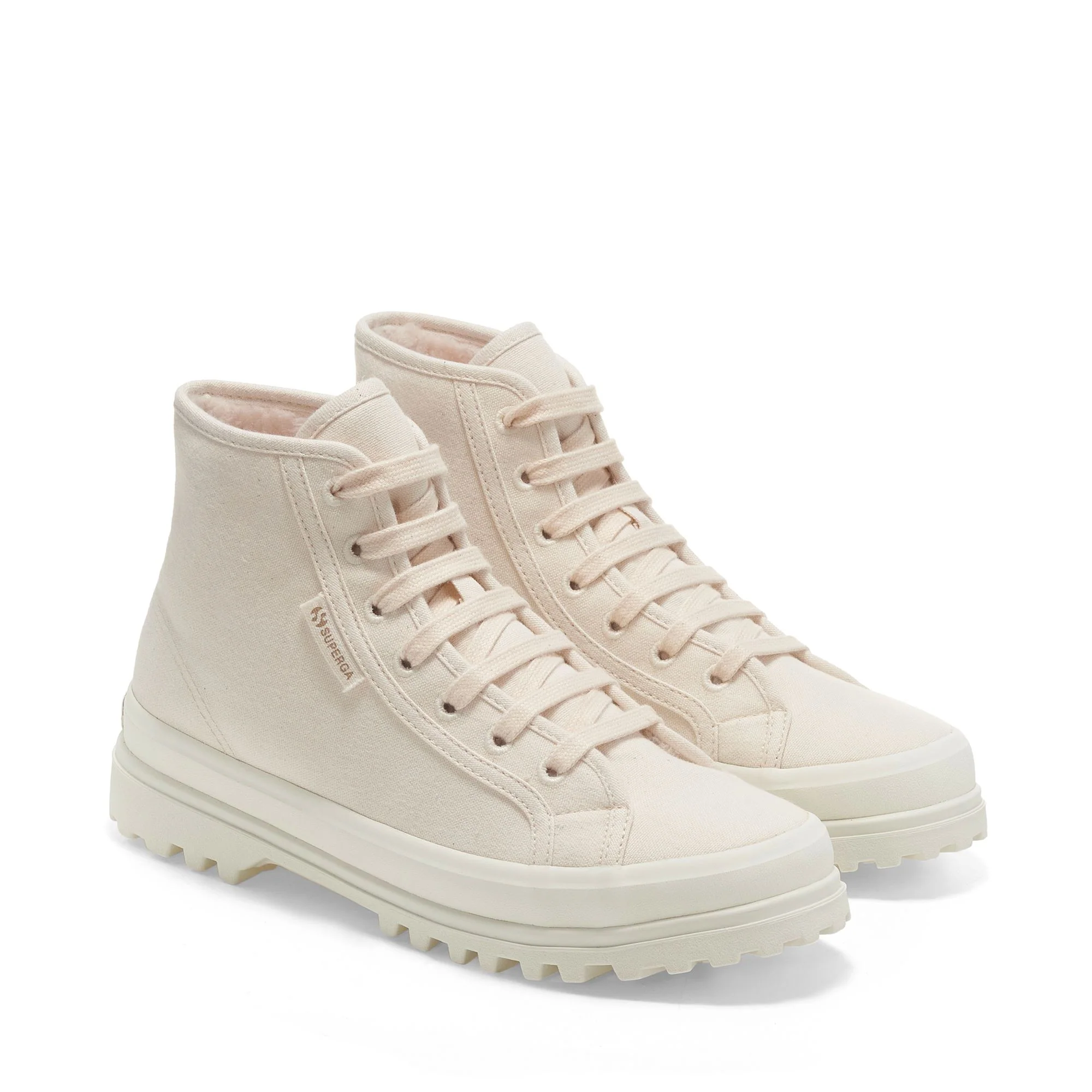 2341 ALPINA ORGANIC CANVAS ECO-FUR - Ankle Boots - Laced - Unisex - BEIGE RAW