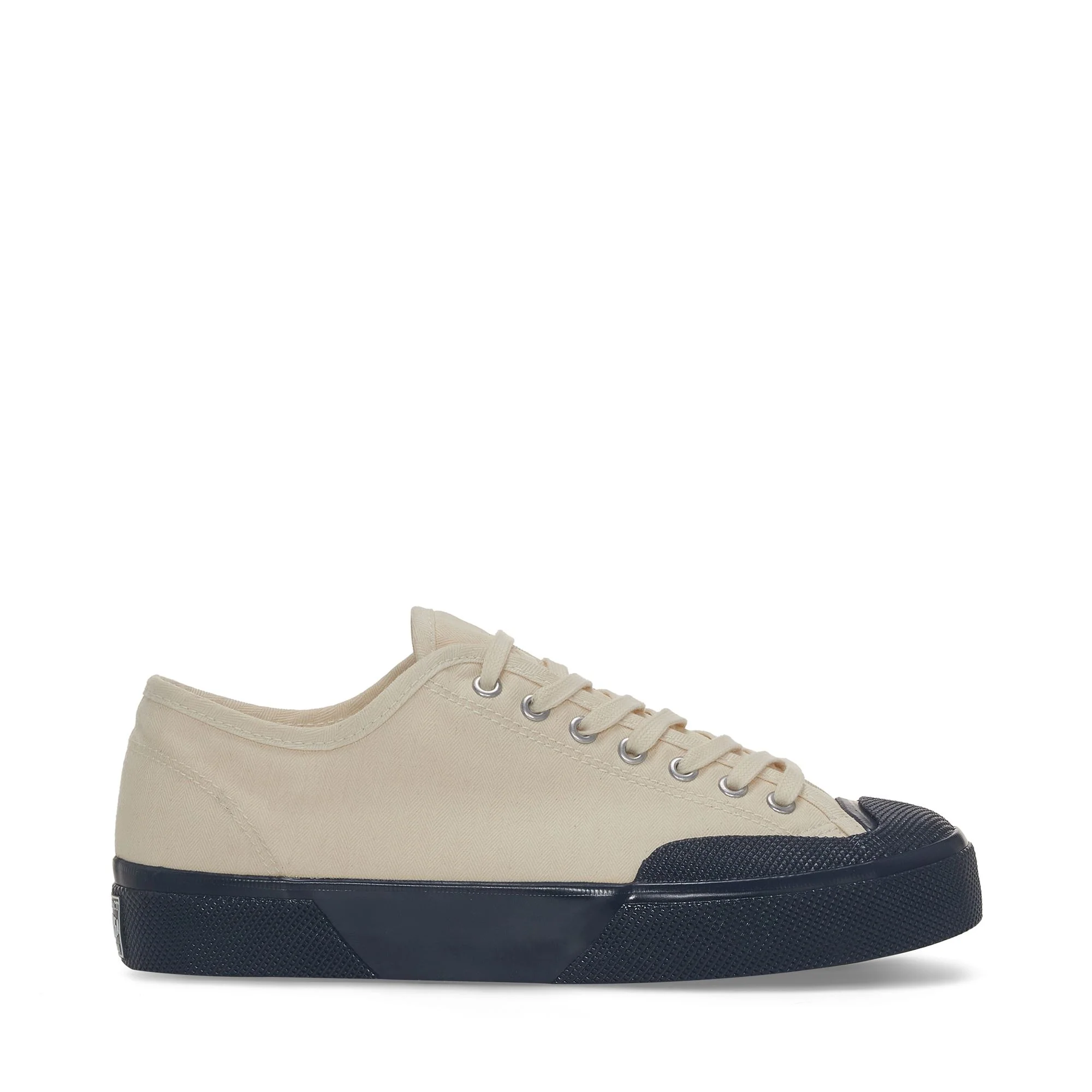 2432 TWISTED HERRINGBONE - Sneakers - Low Cut - Man - OFF WHITE-BLUE PETROL