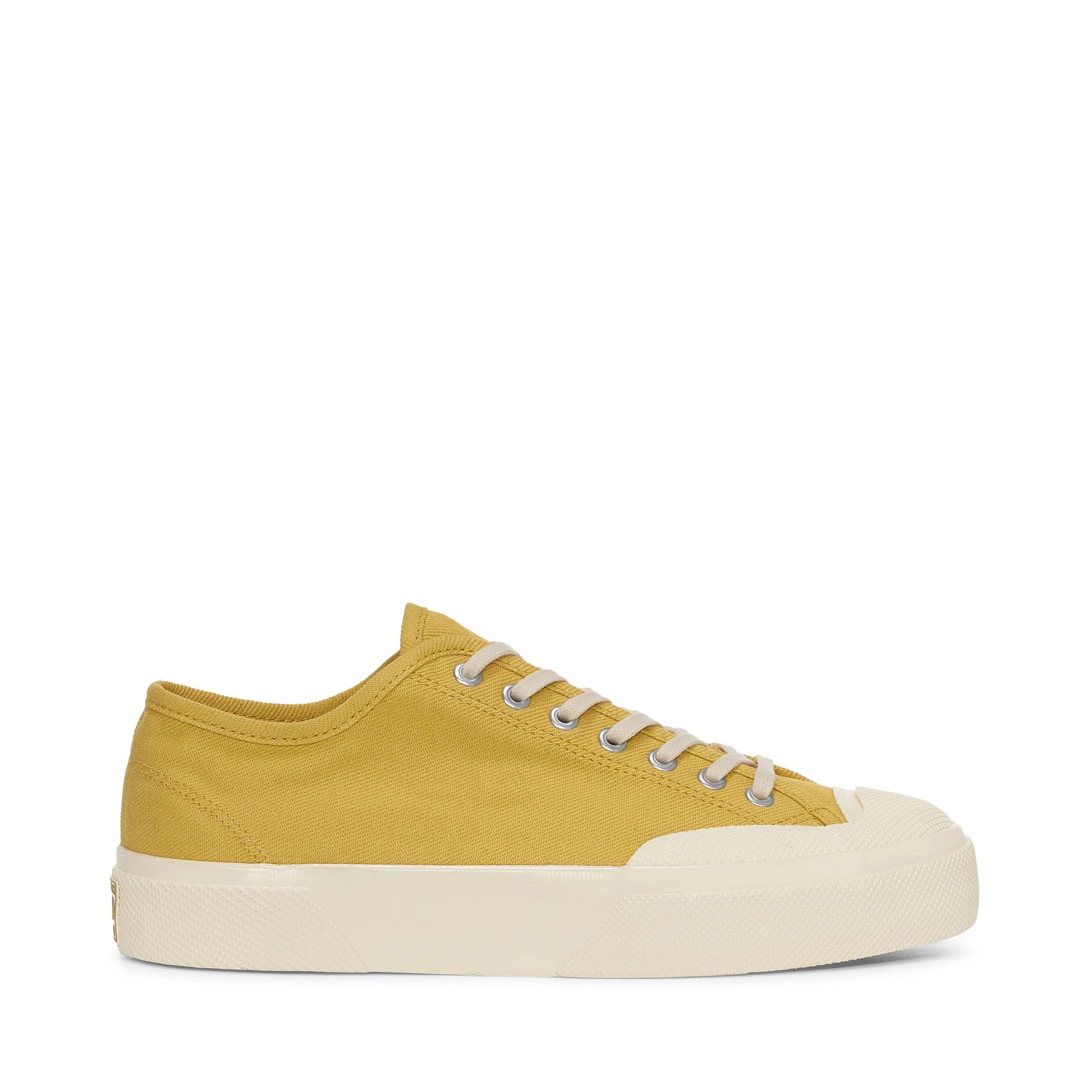 2432 WORKS LOW CUT DENIM YARN DYED - Le Superga - Low Cut - Unisex - YELLOW-OFF WHITE