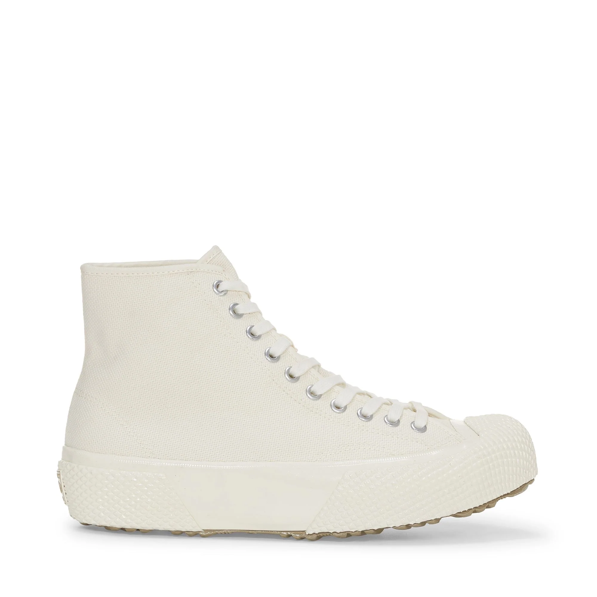 2435 MIL-SPEC HIGH CUT COTTON CANVAS - Le Superga - Mid Cut - Unisex - WHITE MASTICE