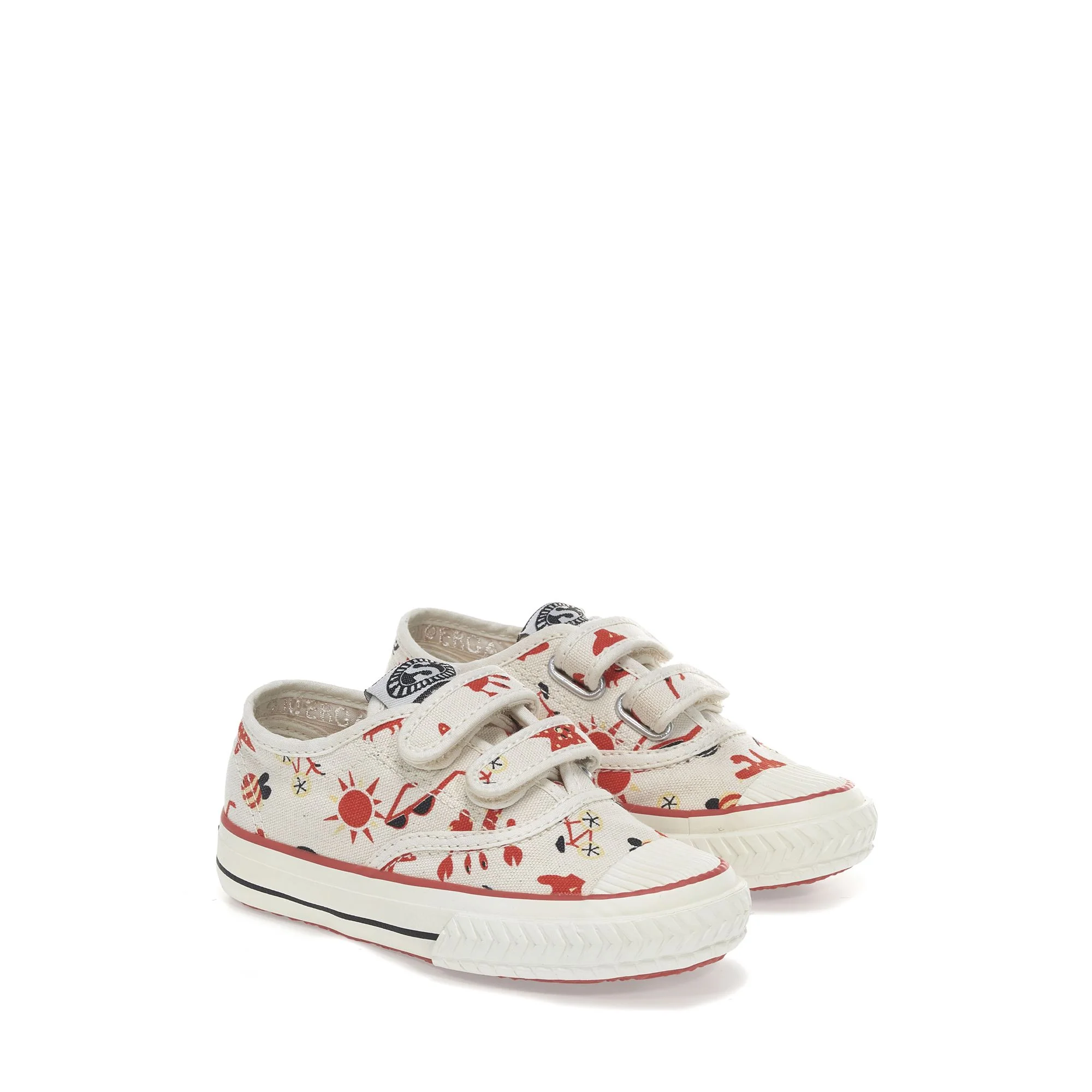 2977 KIDS COLLEGE STRAPS PRINT - Sneakers - Low Cut - Kid unisex - BEIGE RAW SEASTAR