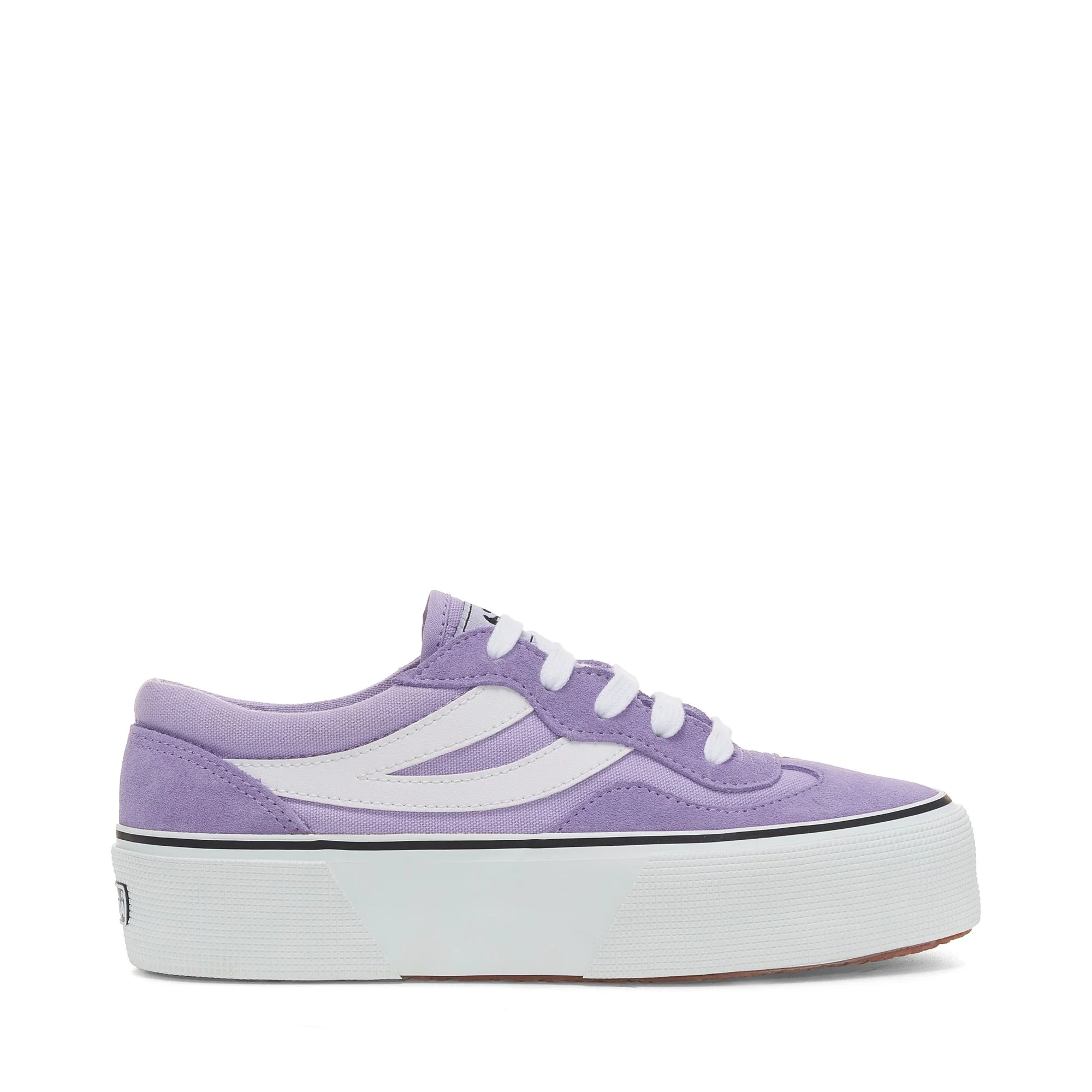 3041 REVOLLEY COLORBLOCK PLATFORM - Sneakers - Wedge - Woman - VIOLET LILLA-WHITE