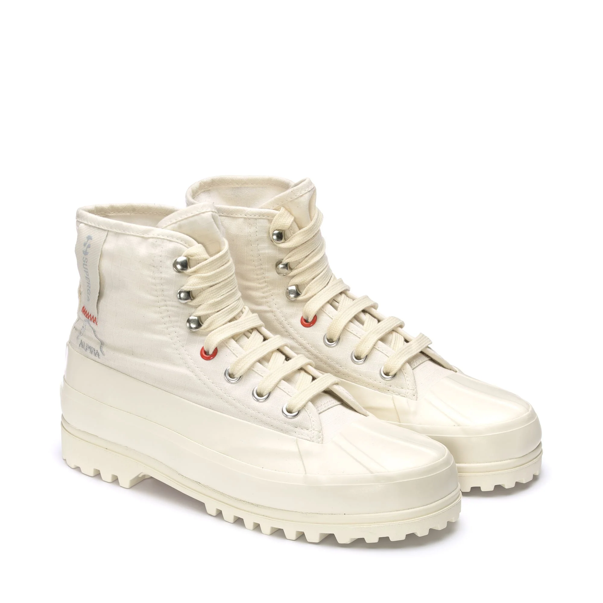 2481 ALPINA RIPSTOP - Ankle Boots - Laced - Unisex - BEIGE NATURAL-ORANGE TOMATO