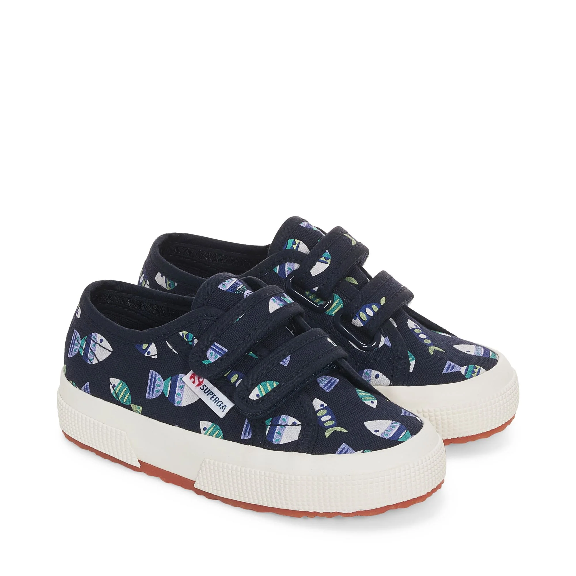 2750 KIDS STRAPS CANDY FISH - Le Superga - Low Cut - Boy - BLUE NAVY CANDY FISH