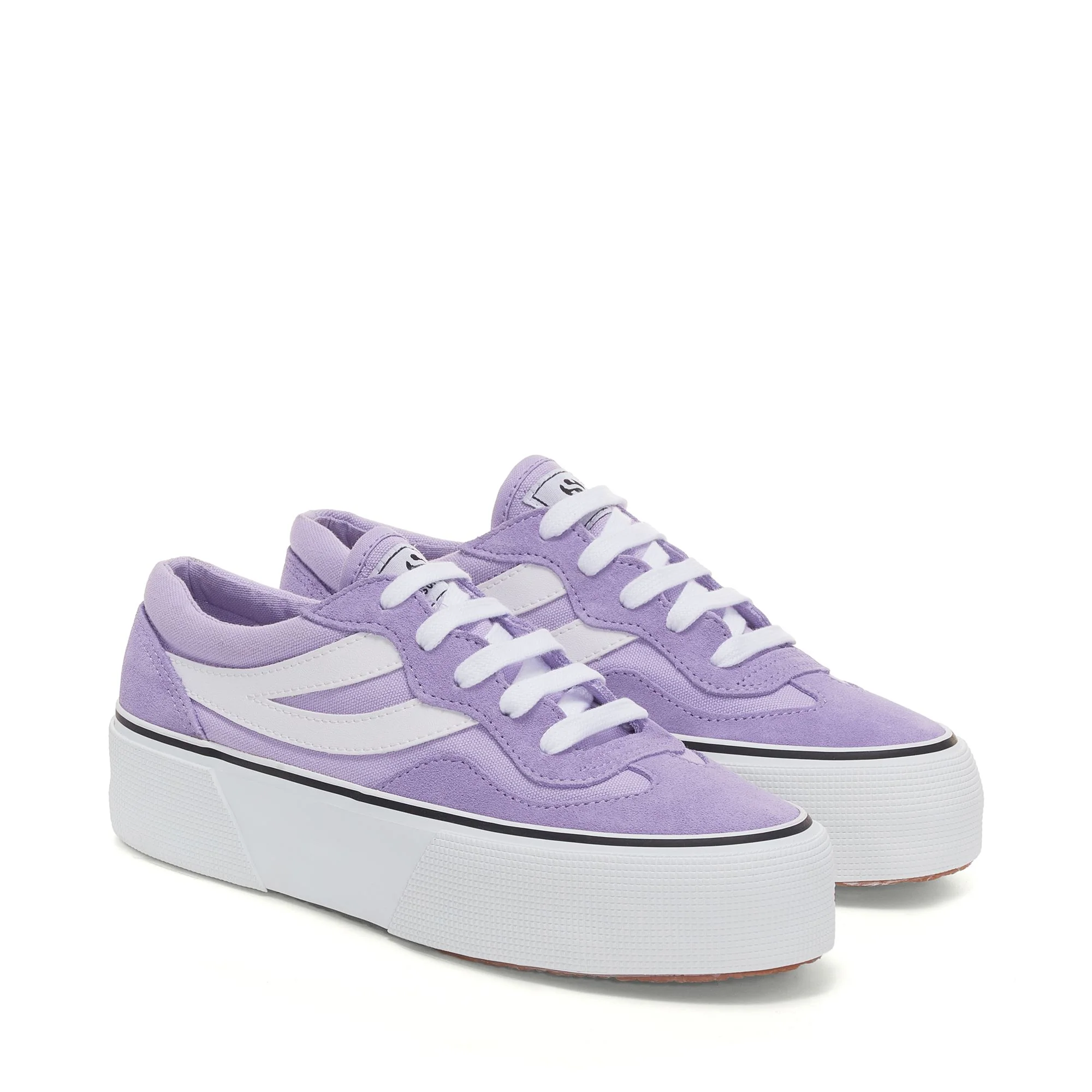 3041 REVOLLEY COLORBLOCK PLATFORM - Sneakers - Wedge - Woman - VIOLET LILLA-WHITE