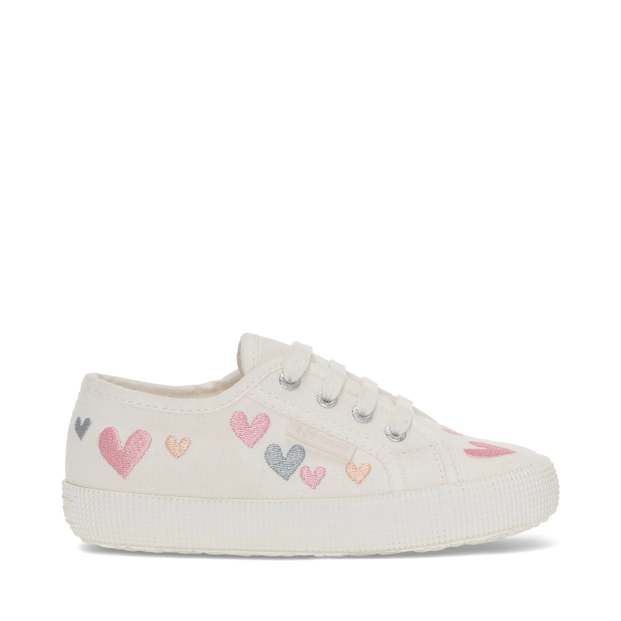 2750 KIDS EASYLITE HEARTS - Le Superga - Sneaker - Girl - WHITE AVORIO-MULTICOLOR HEARTS