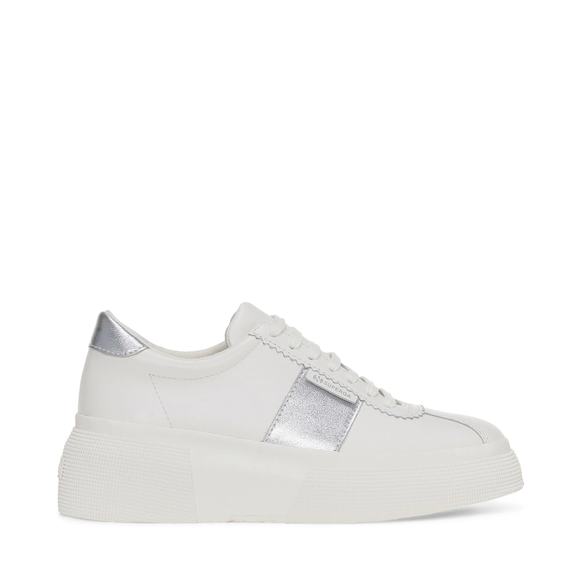 2287 BUBBLE METALLIC NAPPA - Lady Shoes - Wedge - Woman - FULL WHITE AVORIO-SILVER