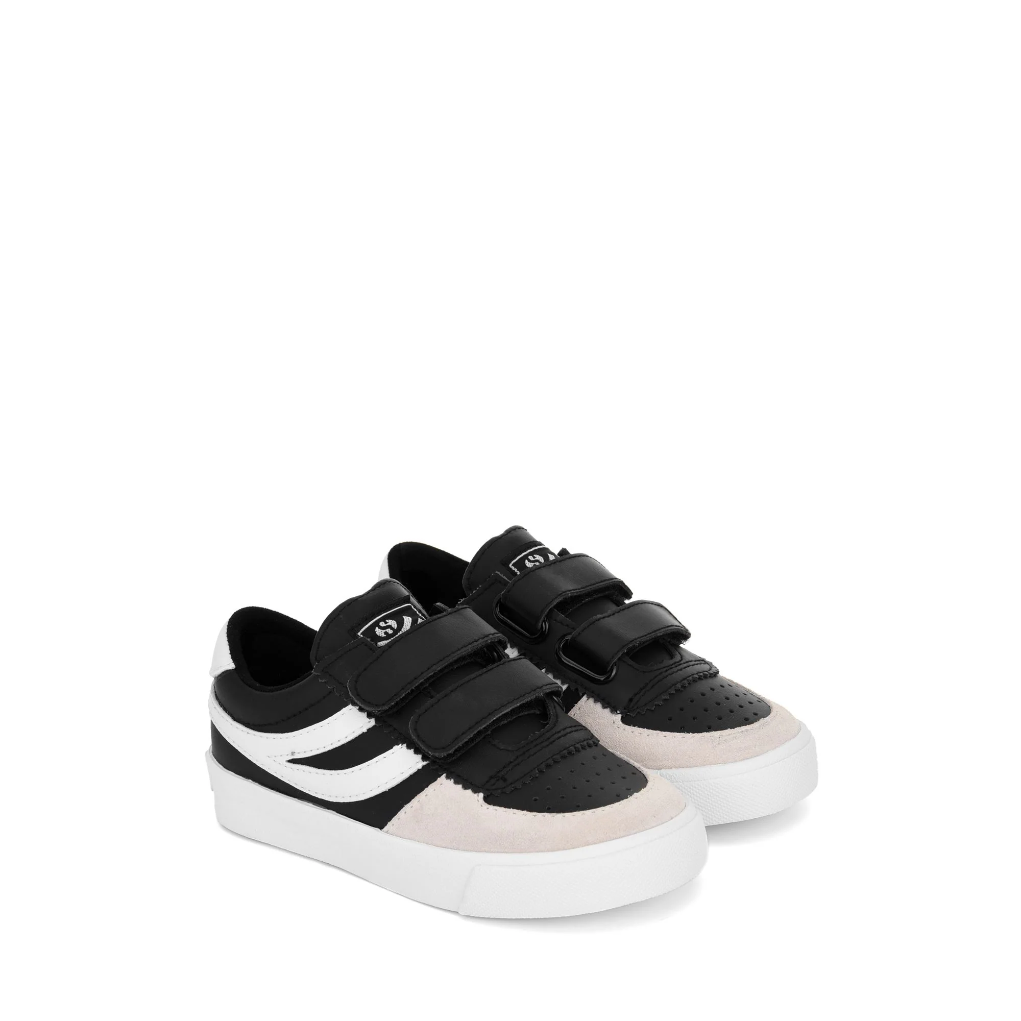 2846 KIDS SEATTLE STRAPS SYNTHETIC MATERIAL - Sneakers - Low Cut - Kid unisex - BLACK-WHITE