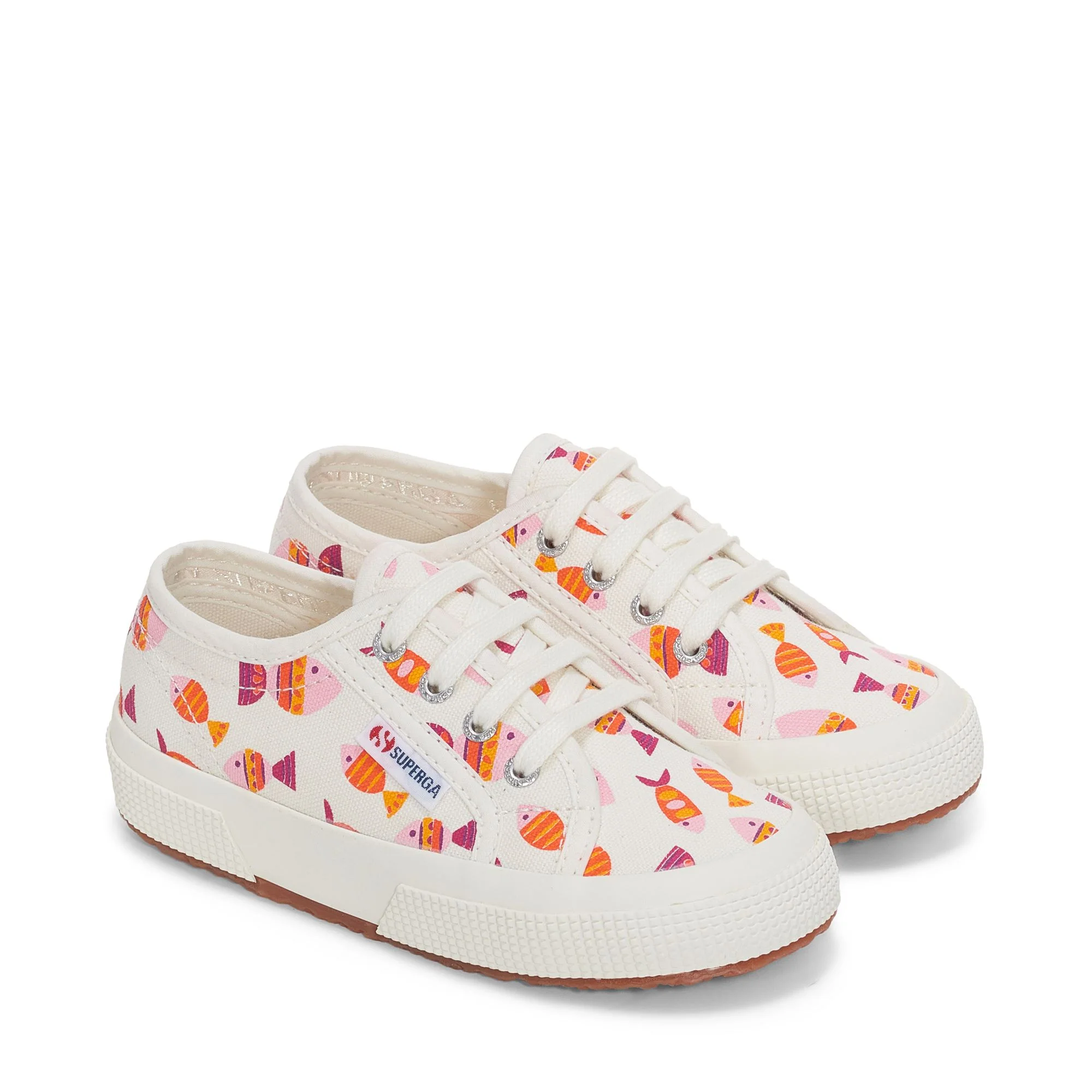 2750 KIDS CANDY FISH - Le Superga - Low Cut - Boy - WHITE AVORIO CANDY FISH