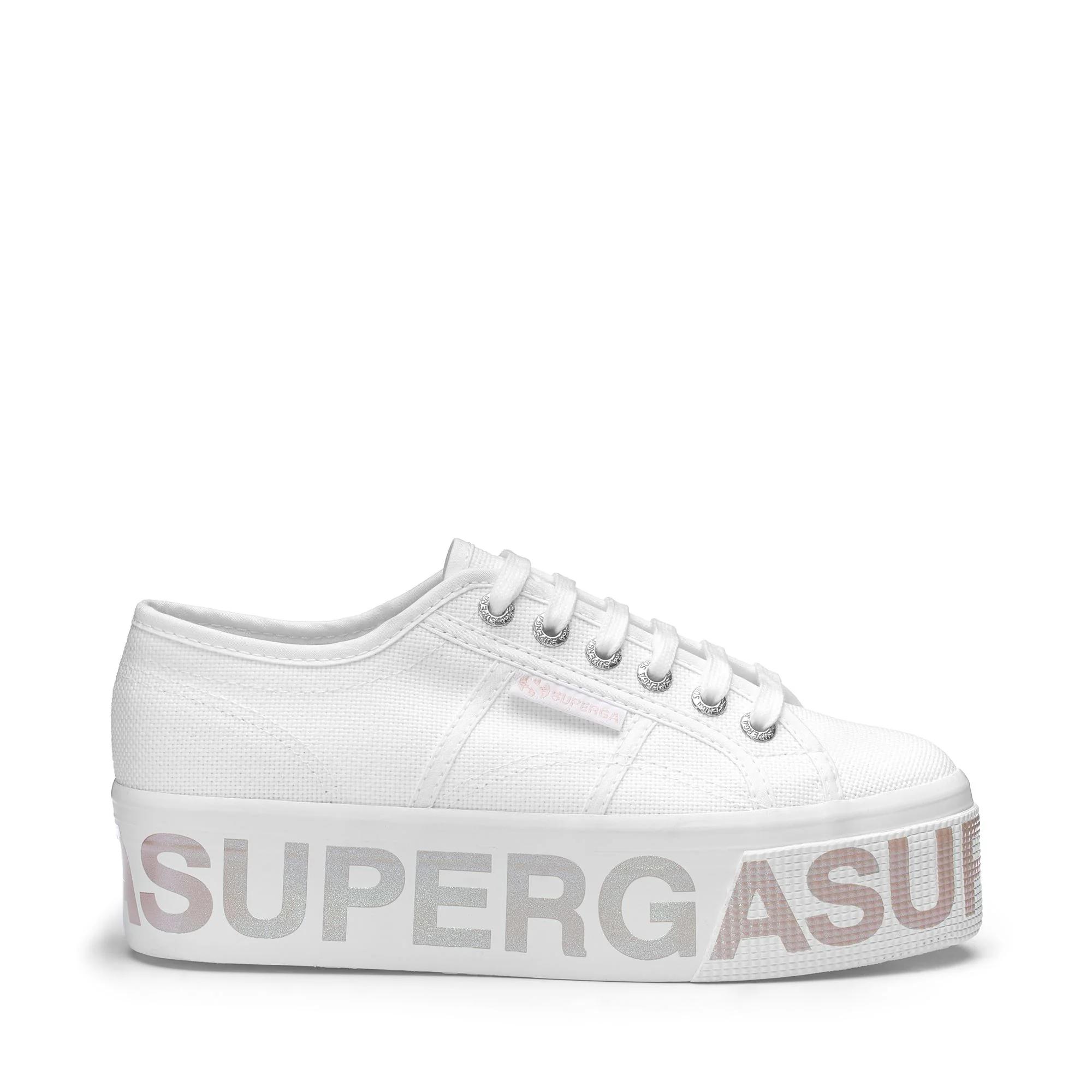 2790 PLATFORM LETTERING - Lady Shoes - Wedge - Woman - WHITE-OPALESCENT VIOLET LILLA ORANGE APRICOT