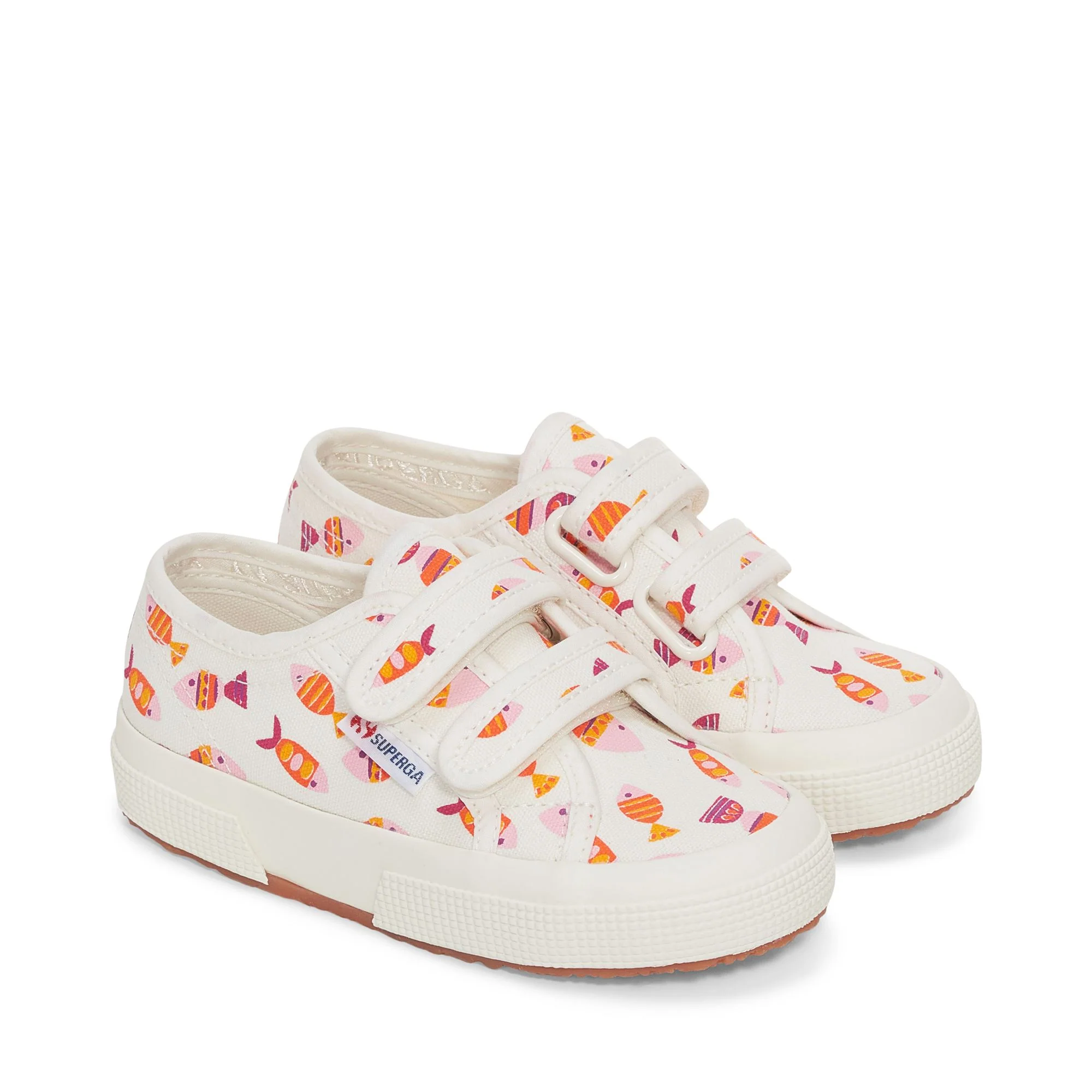 2750 KIDS STRAPS CANDY FISH - Le Superga - Low Cut - Boy - WHITE AVORIO CANDY FISH