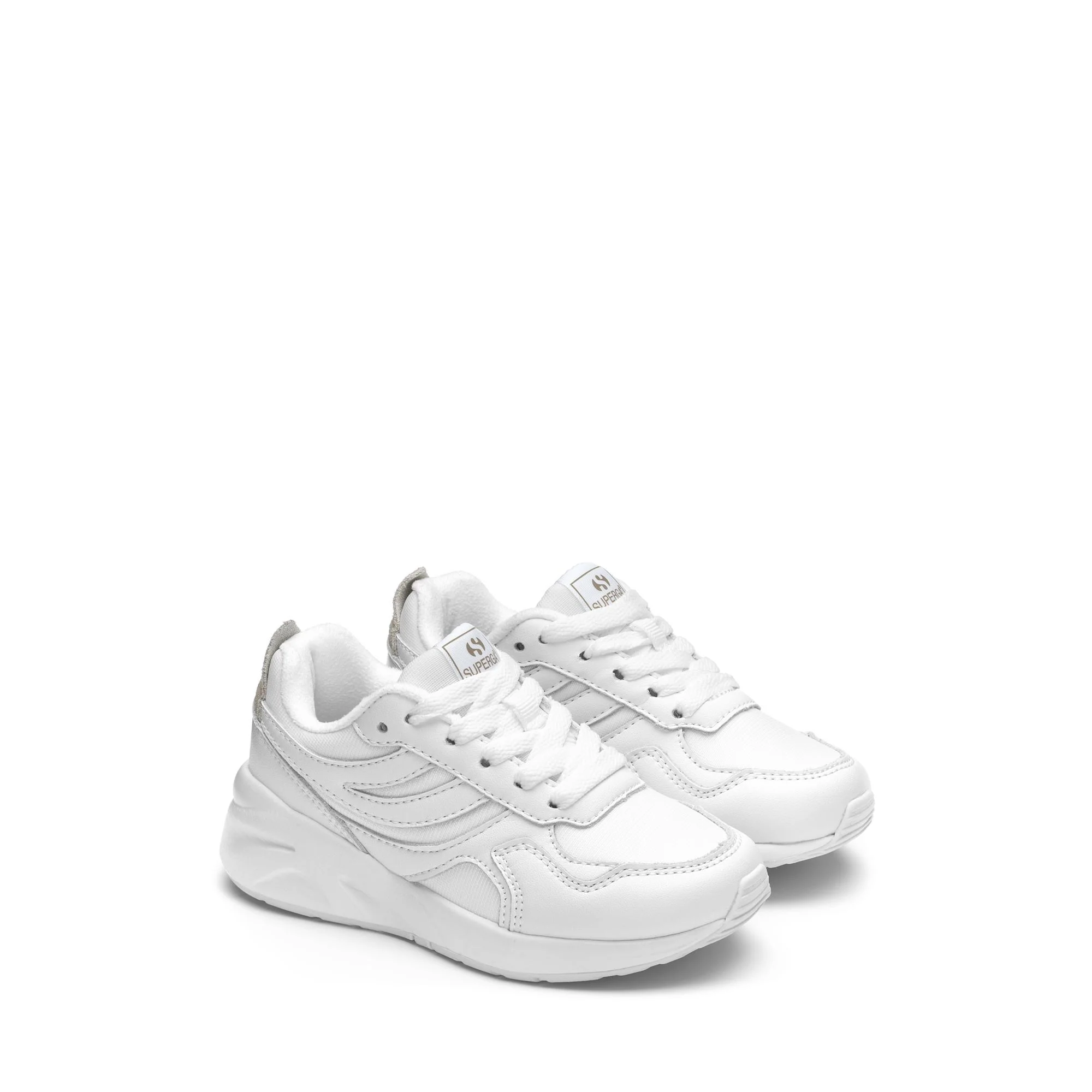 4073 KIDS TRAINING NAPPA LEATHER - Sneakers - Low Cut - Kid unisex - TOTAL WHITE