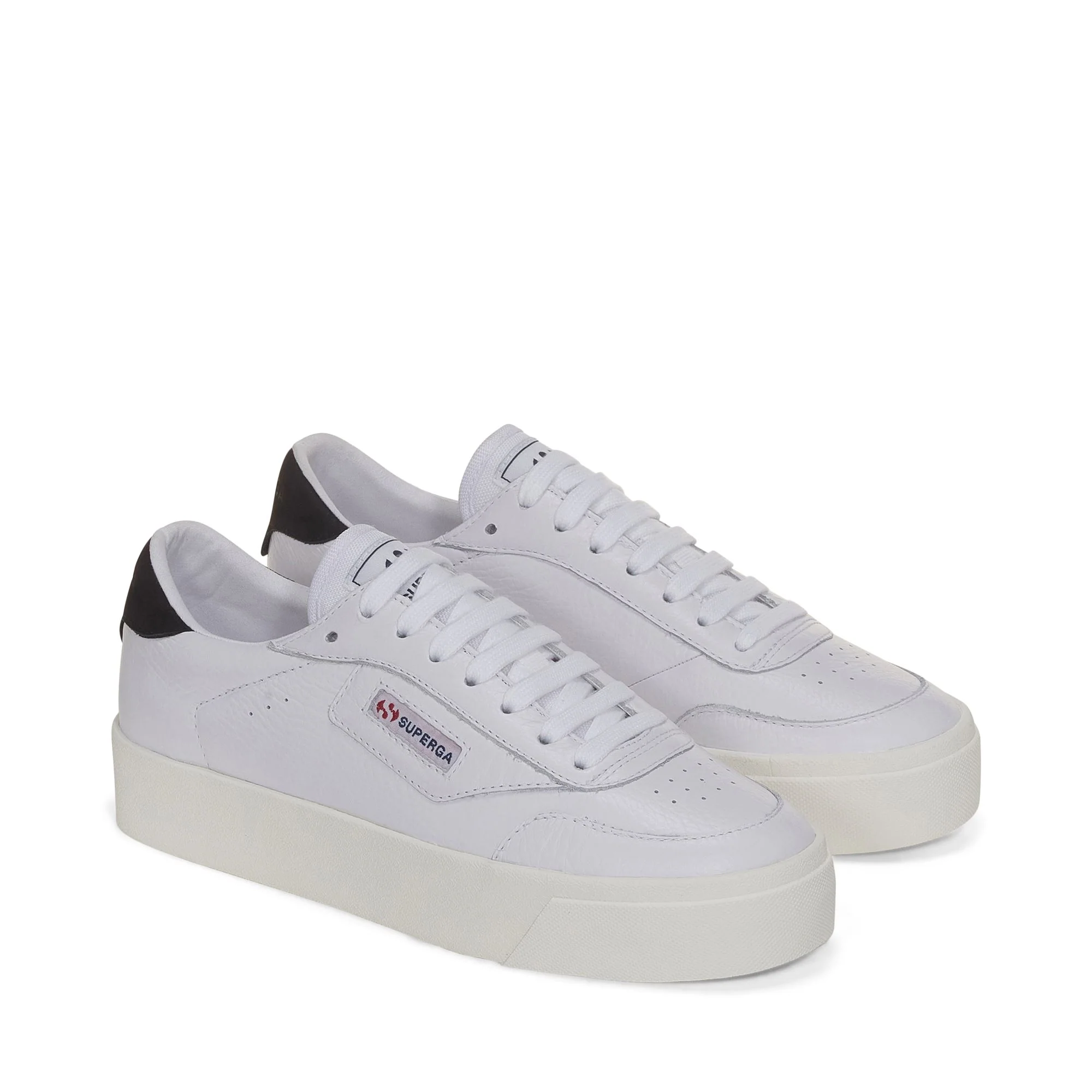 3854 COURT PLATFORM - Lady Shoes - Wedge - Woman - WHITE-BRISTOL BLACK-FAVORIO