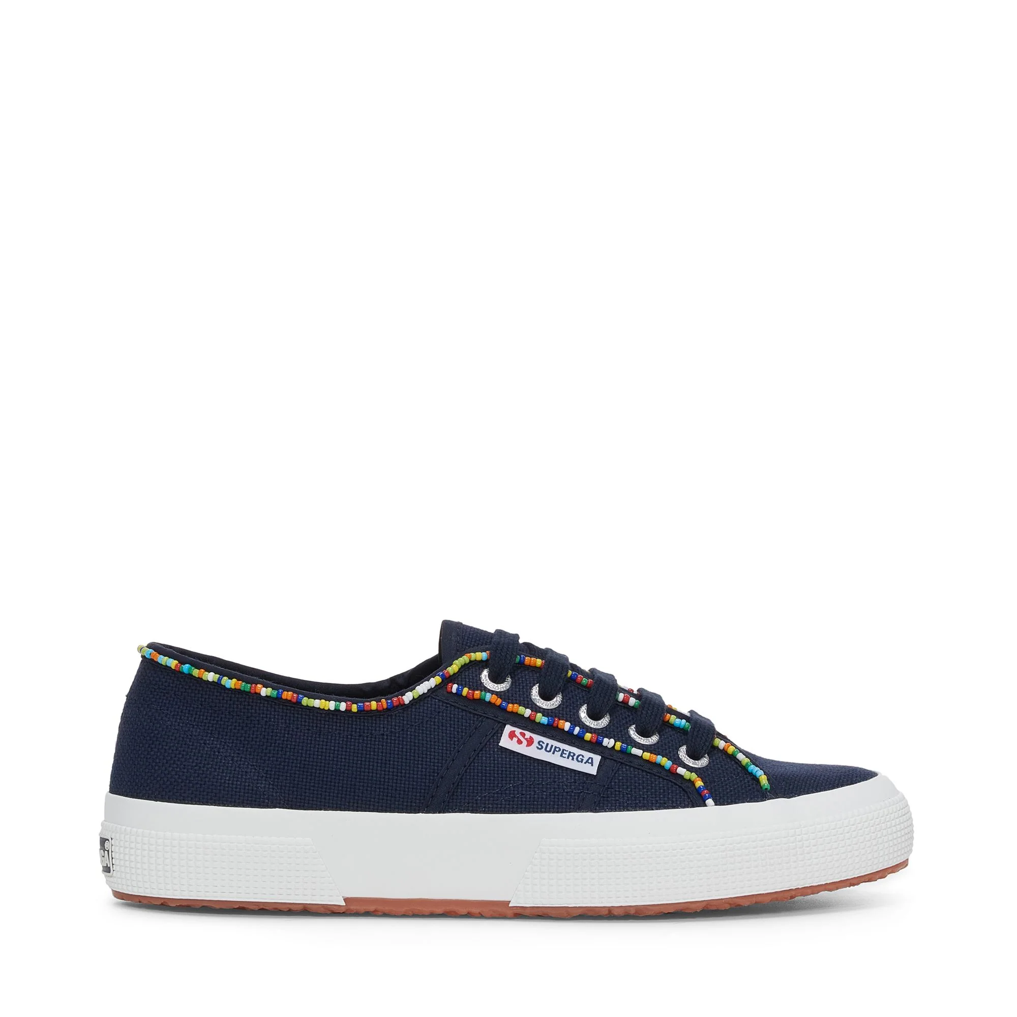 2750 MULTICOLOR BEADS - Le Superga - Low Cut - Woman - NAVY-MULTICOLOR BEADS