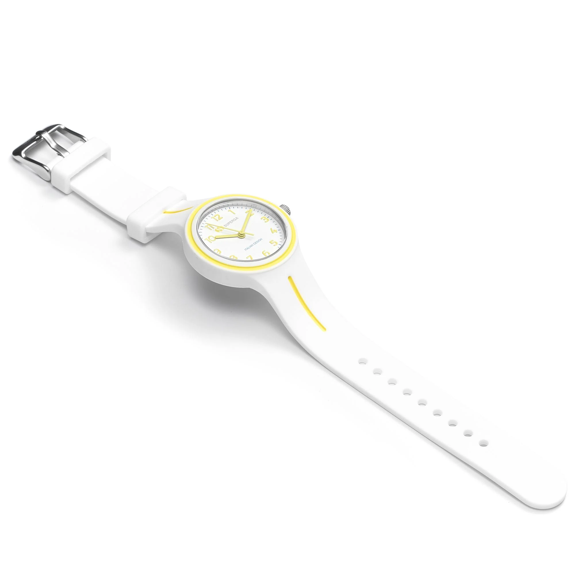 SUPERGA SMALL OLD - Analog - Wrist Watch - Kid unisex - STC123 WHITE-YELLOW-BLUE