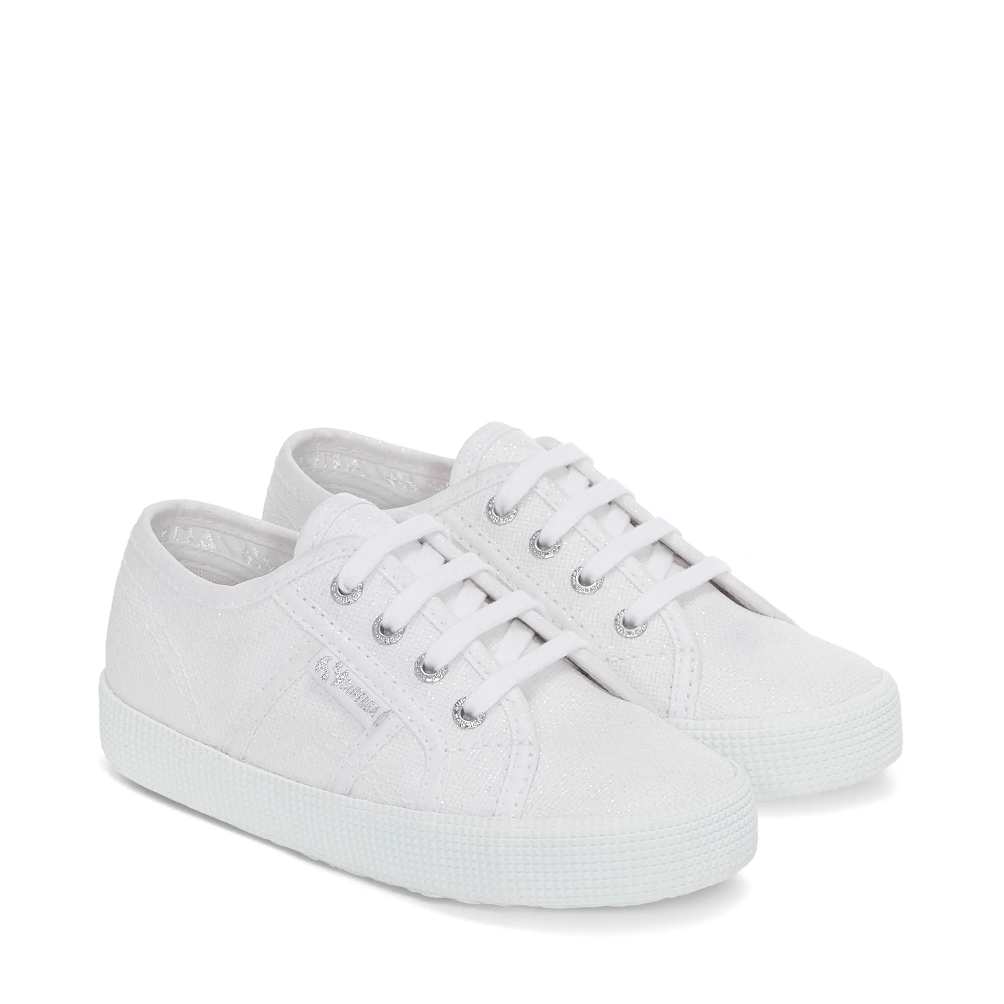 2750 KIDS EASYLITE GLITTER PEARL CANVAS - Le Superga - Sneaker - Girl - WHITE GLITTER PEARL