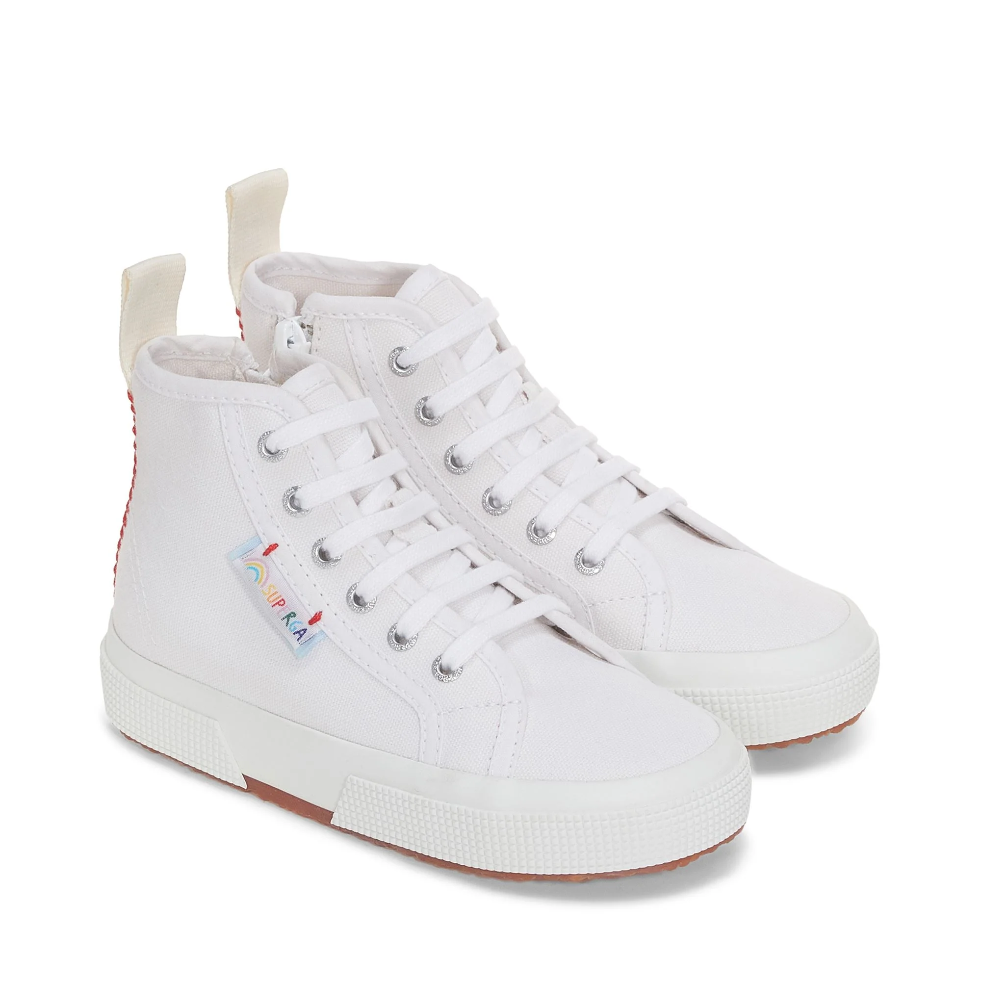 2709 KIDS FUNNY LABEL - Le Superga - Sneaker - Girl - WHITE-MULTICOLOR LABEL RAINBOW