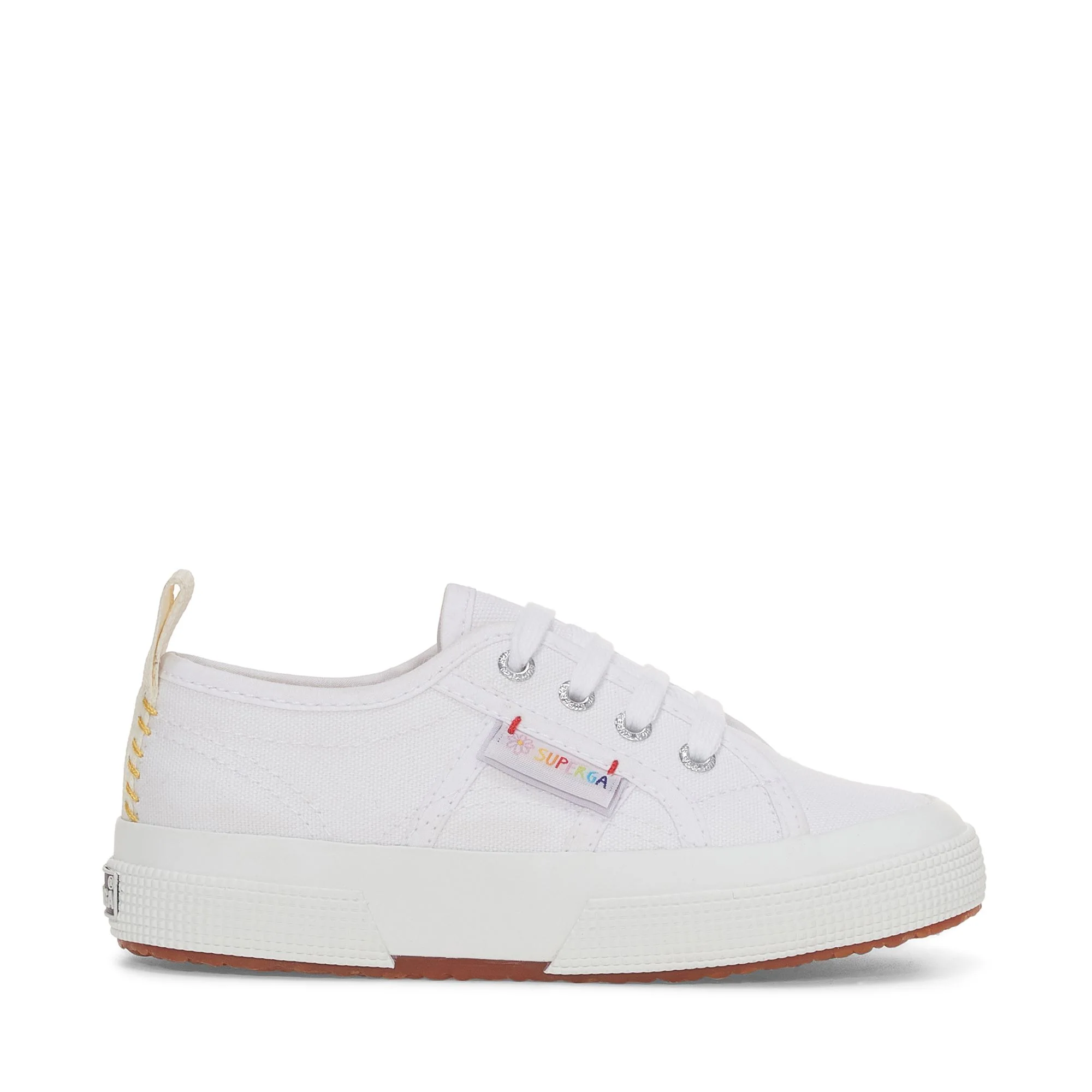 2750 KIDS FUNNY LABEL - Le Superga - Sneaker - Girl - WHITE-MULTICOLOR FLOWER LABEL
