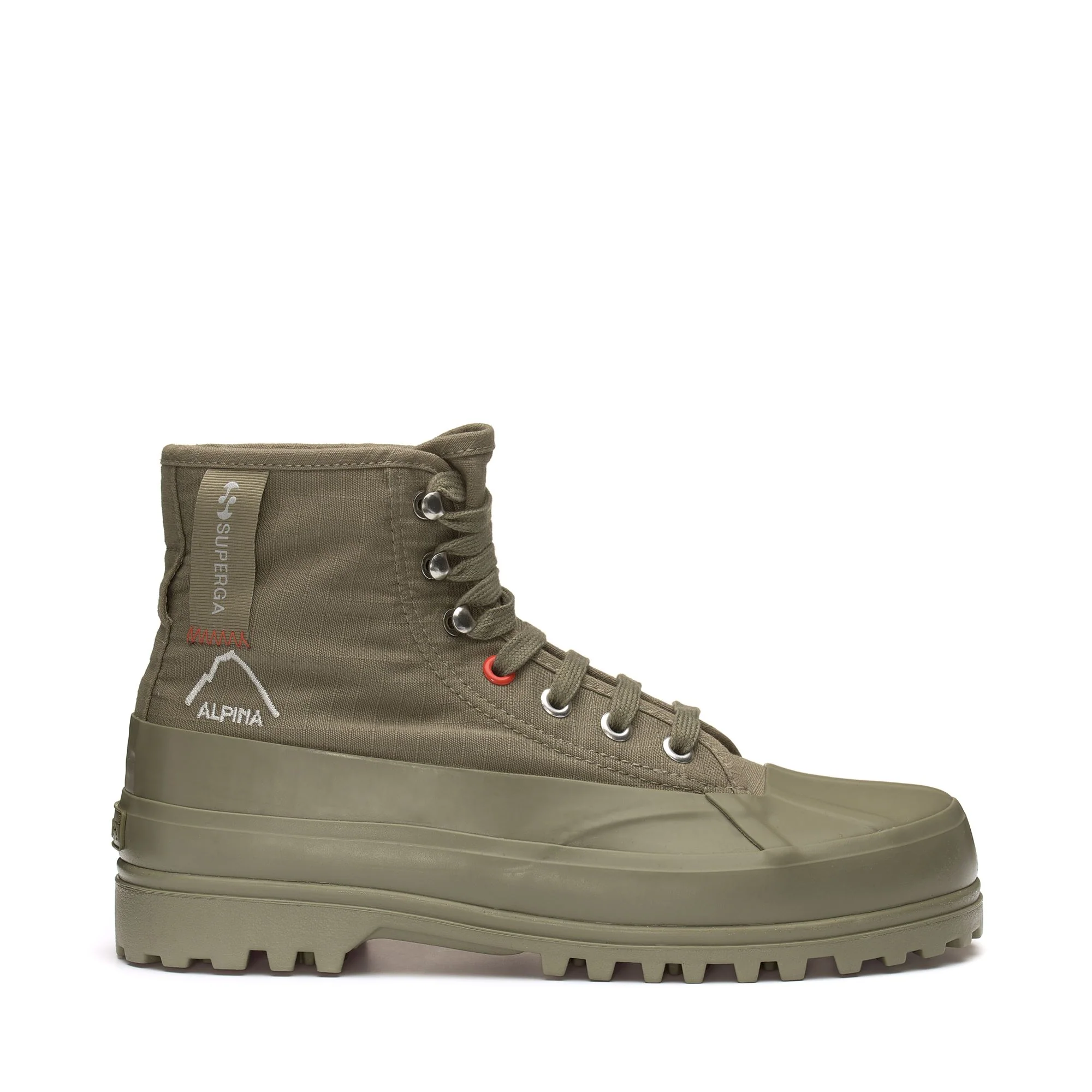 2481 ALPINA RIPSTOP - Ankle Boots - Laced - Unisex - GREEN SAFARI-ORANGE TOMATO