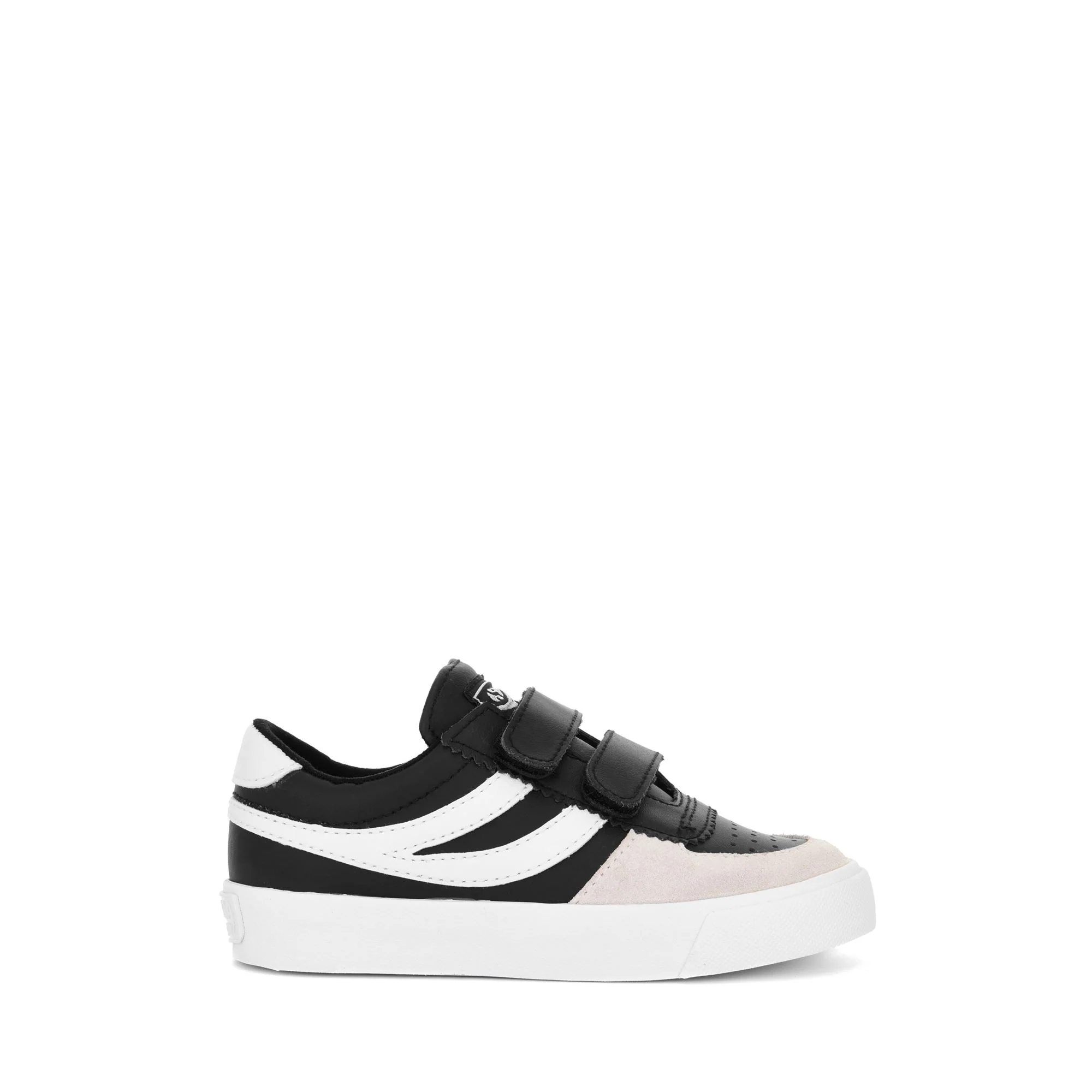 2846 KIDS SEATTLE STRAPS SYNTHETIC MATERIAL - Sneakers - Low Cut - Kid unisex - BLACK-WHITE