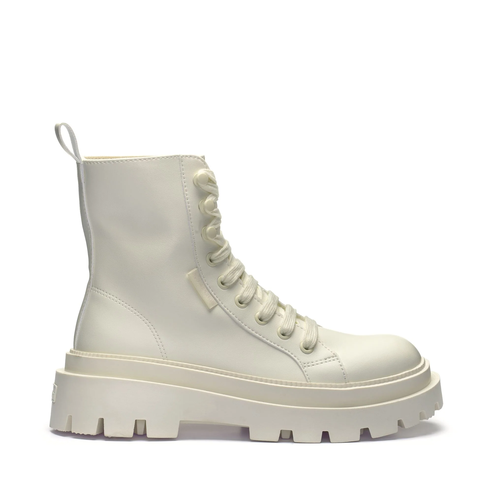 3051 ALPINA APEX HIGH VEGAN MATERIAL - Ankle Boots - Laced - Woman - TOTAL BEIGE NATURAL