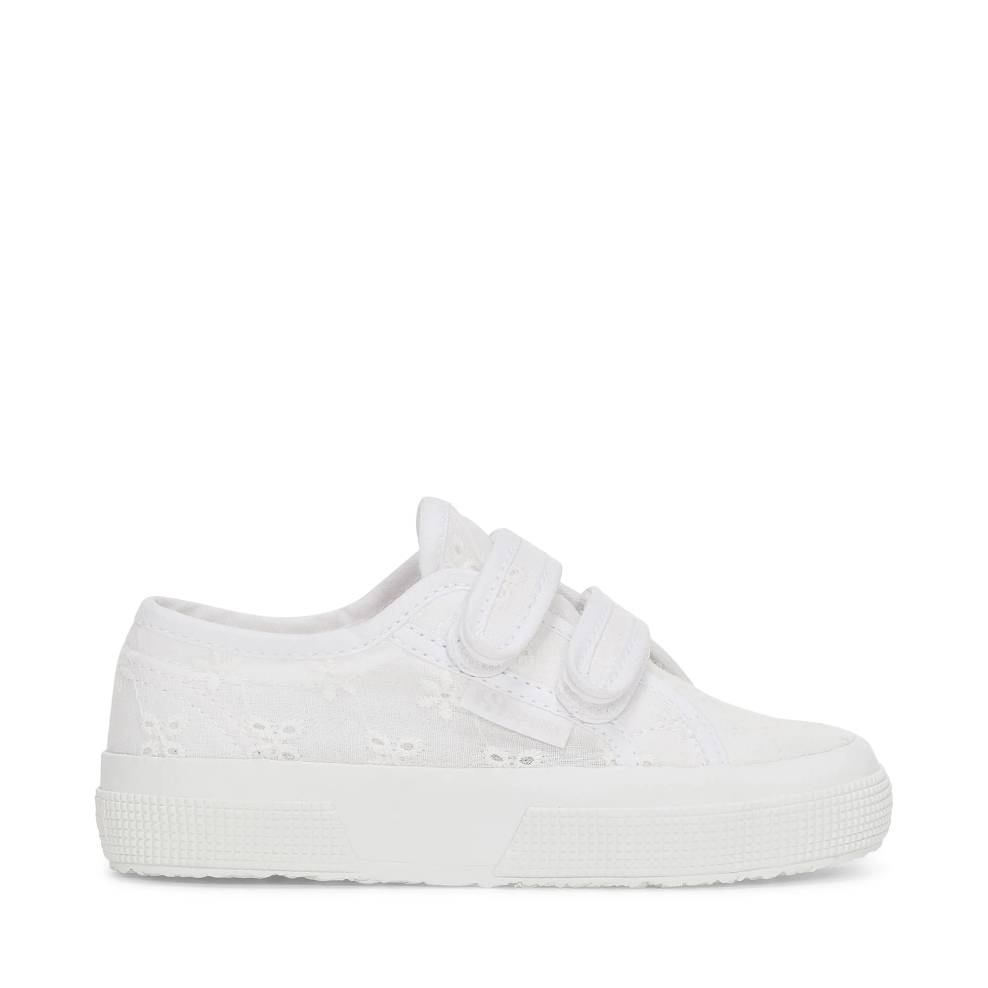 2750 KIDS STRAPS FLOWER SANGALLO - Le Superga - Low Cut - Girl - TOTAL WHITE