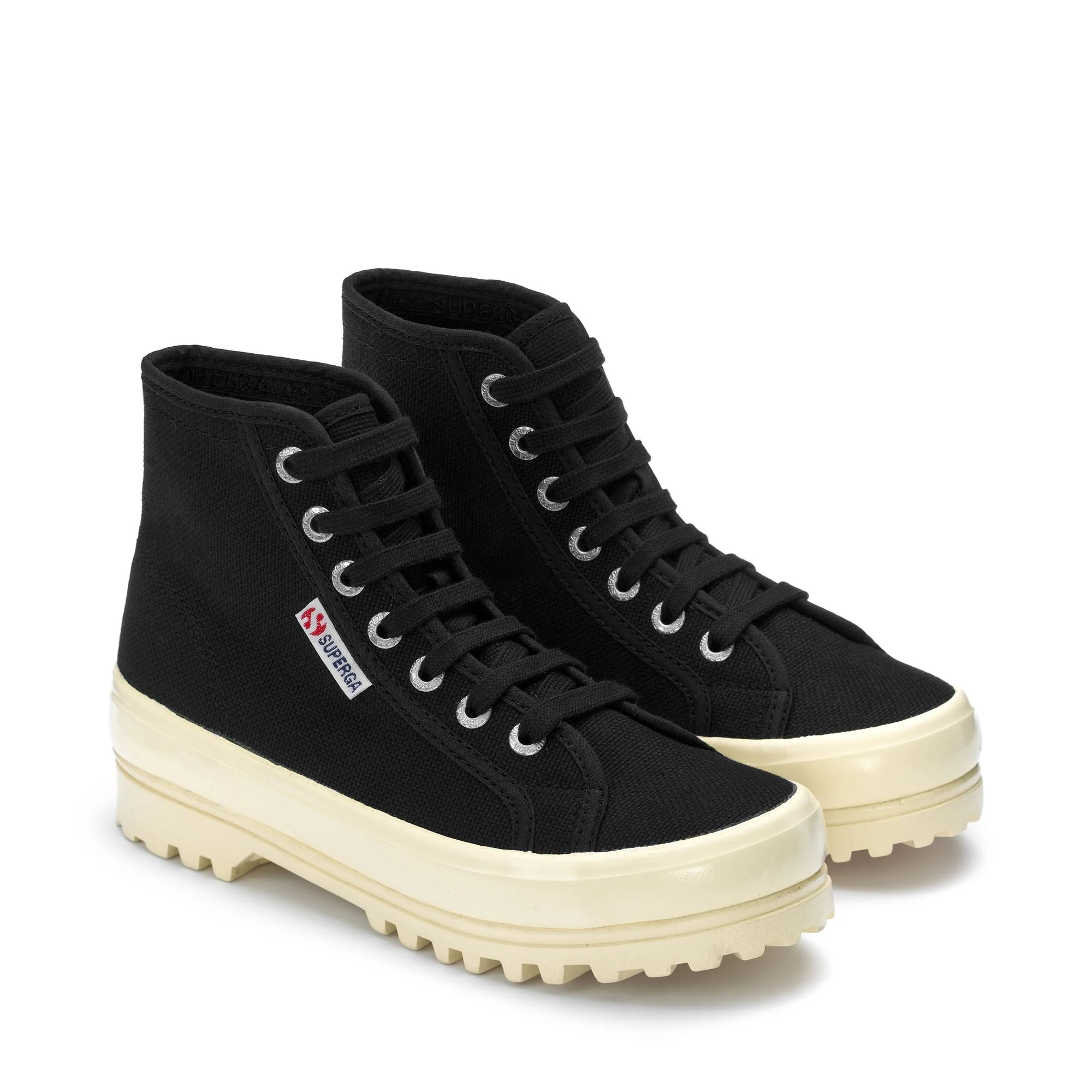 2341 ALPINA SHINY GUM - Ankle Boots - Laced - Woman - BLACK-SHINY OFFWHITE