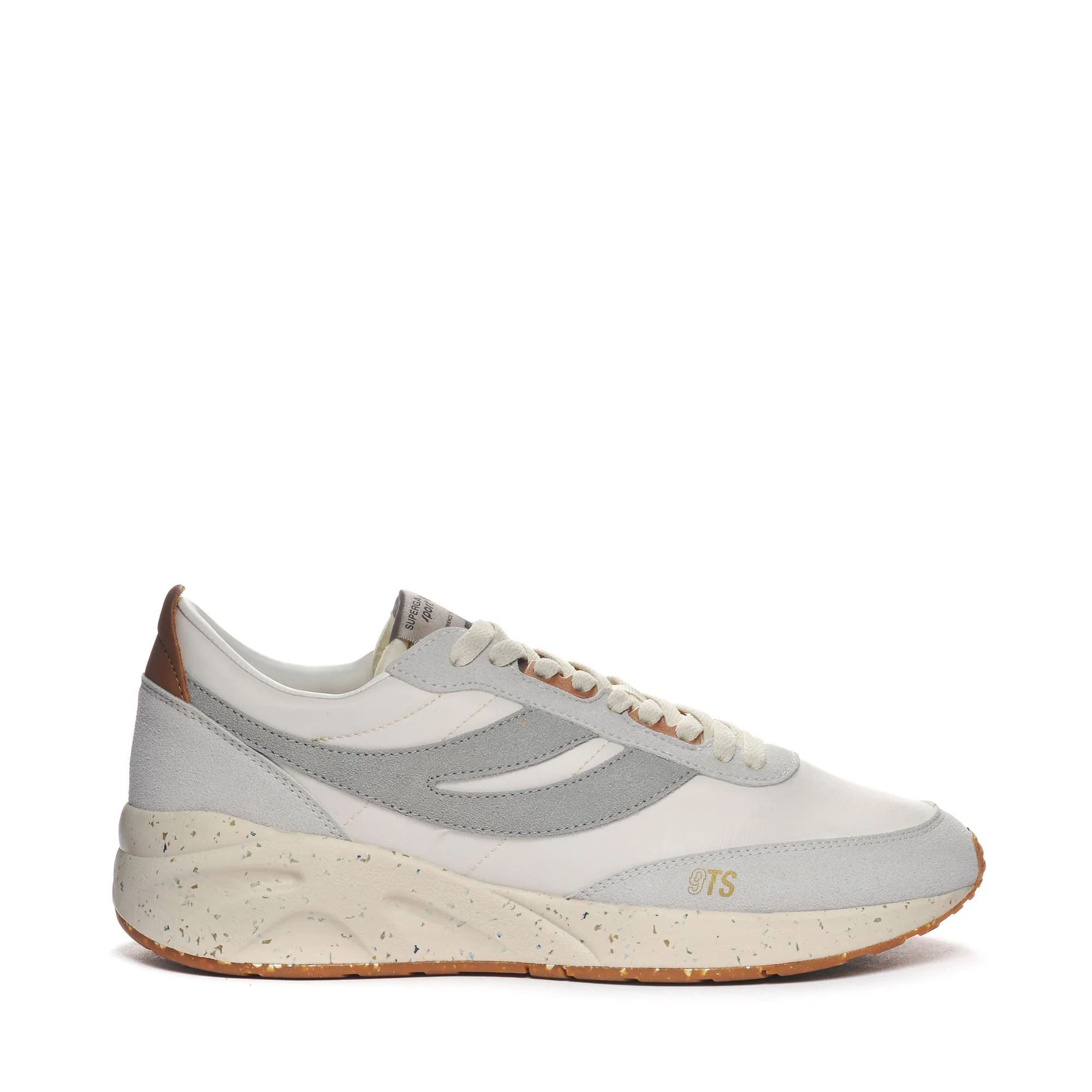 4089 TRAINING SLIM SUEDE NYLON LEATHER - Sneakers - Low Cut - Unisex - WHITE AVORIO-GREY LT-CASHEW