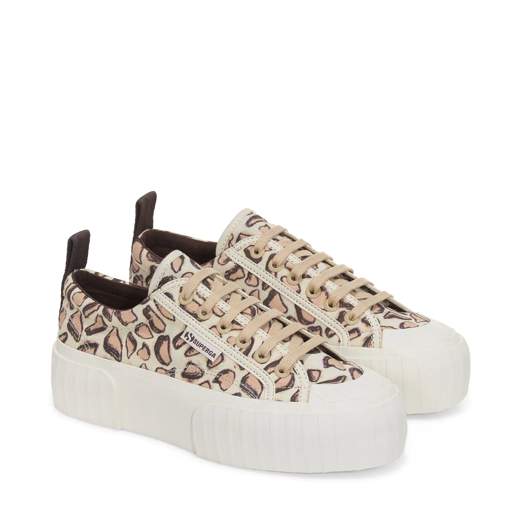2631 PLATFORM GIRAFFA PRINT - Sneakers - Wedge - Woman - BEIGE NATURAL-GIRAFFA PRINT