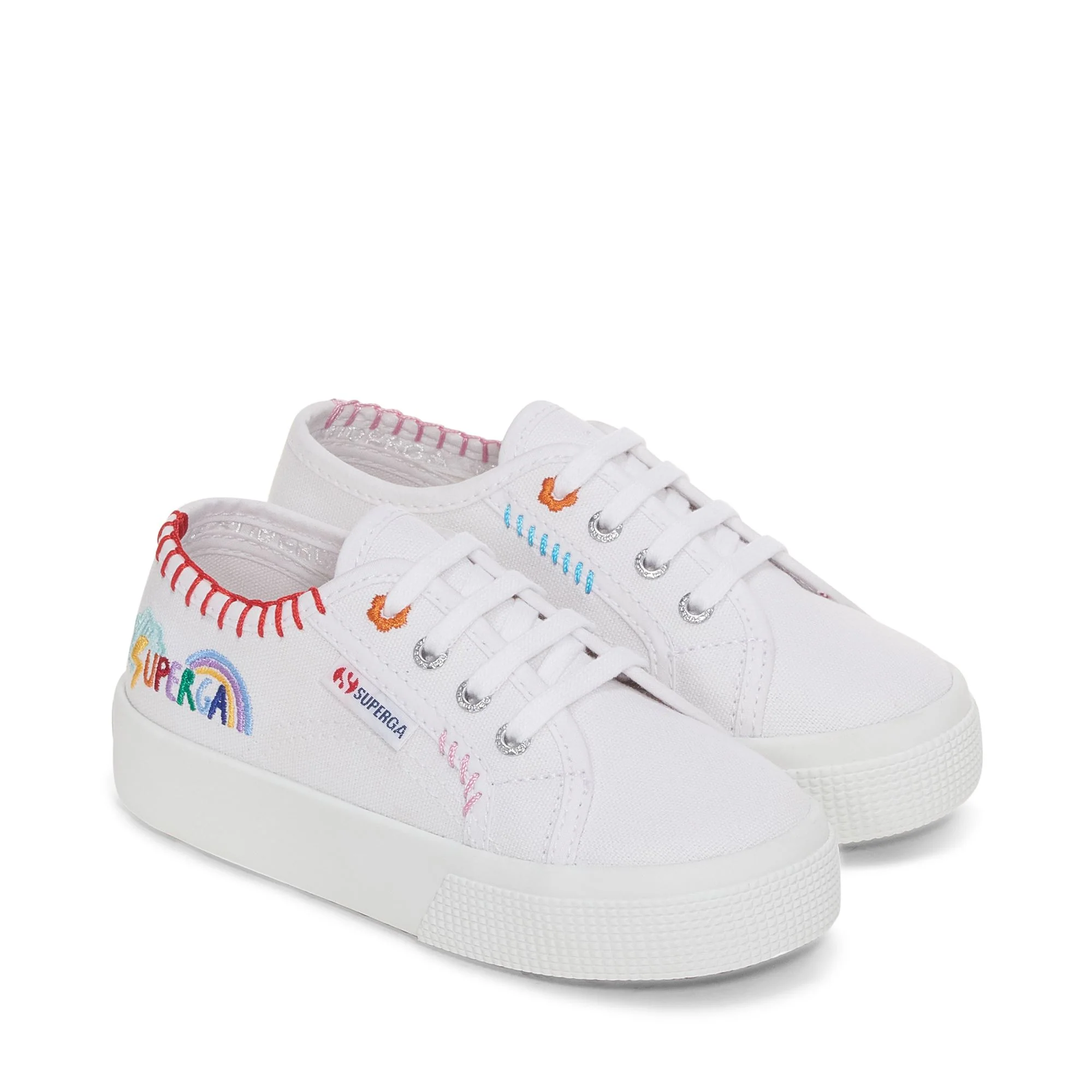 2730 KIDS FUNNY LOGO - Lady Shoes - Wedge - Girl - WHITE-MULTICOLOR VARIABLE CLEAR