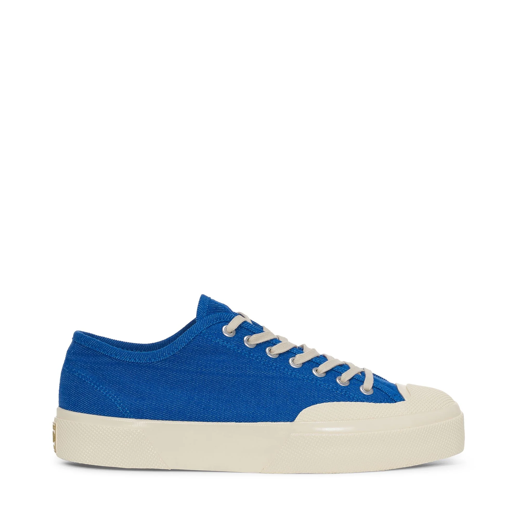2432 WORKS LOW CUT DENIM YARN DYED - Le Superga - Low Cut - Unisex - BLUE-OFF WHITE