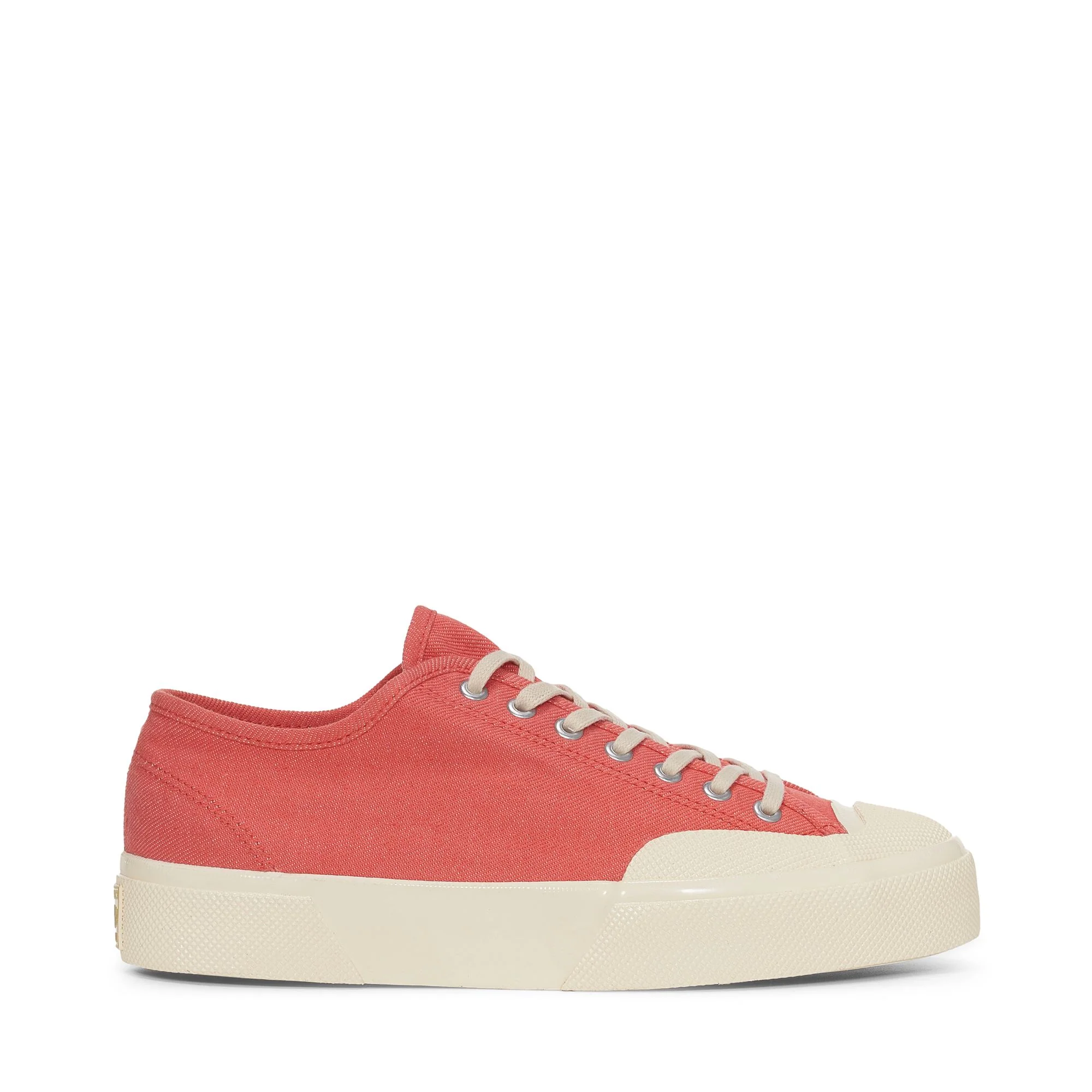 2432 WORKS LOW CUT DENIM YARN DYED - Le Superga - Low Cut - Unisex - RED-OFF WHITE