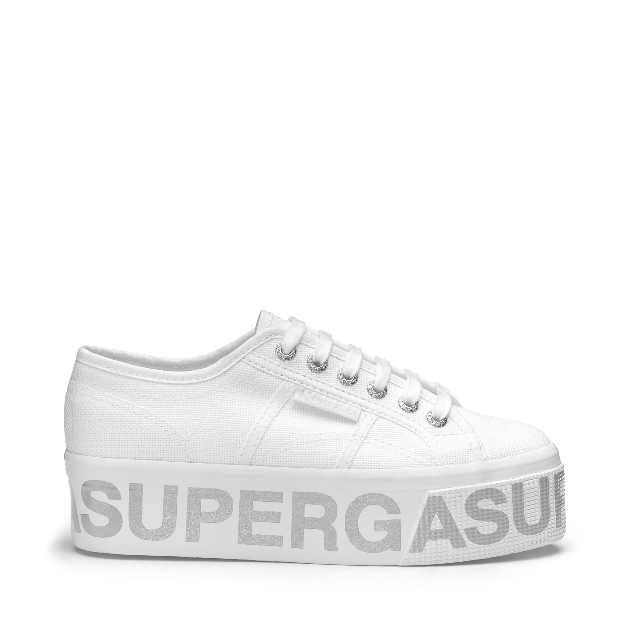 2790 PLATFORM LETTERING - Lady Shoes - Wedge - Woman - WHITE-OPALESCENT ICEBERG GREEN