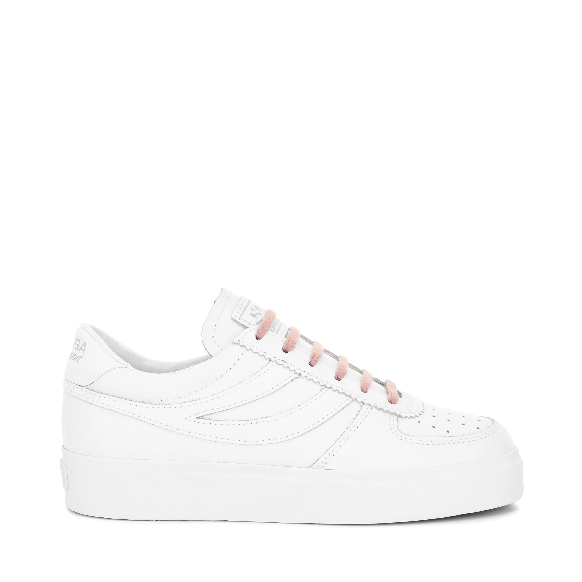 2850 SEATTLE 3 COMFORT LEATHER - Sneakers - Wedge - Woman - WHITE-SILVER-PINK SMOKE