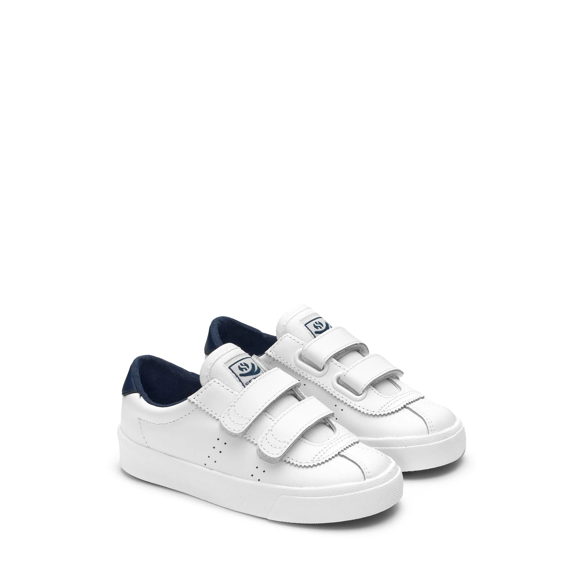 2843 KIDS CLUB S STRAPS ACTION LEATHER - Sneakers - Low Cut - Kid unisex - WHITE-NAVY