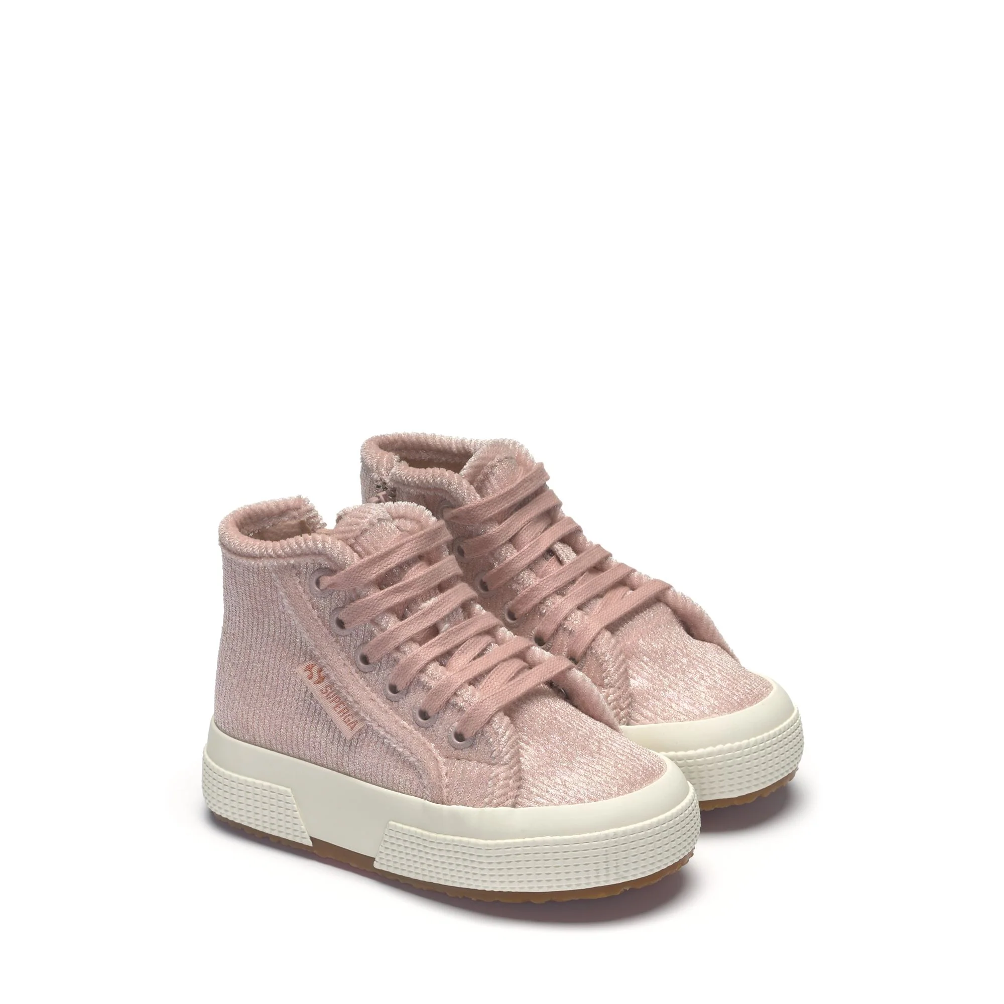 2709 KIDS VELVET CORDUROY IRIDESCENT - Le Superga - Mid Cut - Girl - PINK ISH IRIDESCENT