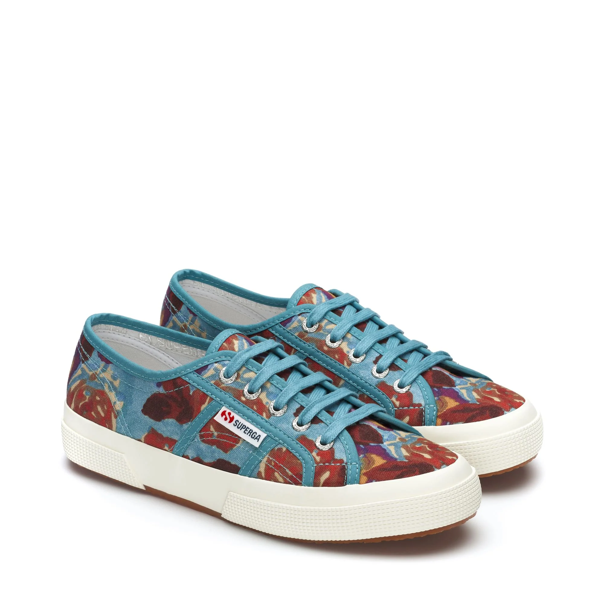 2750 NIZAM ACQUAMARINA - Le Superga - Sneaker - Woman - ACQUAMARINA FLOWERS