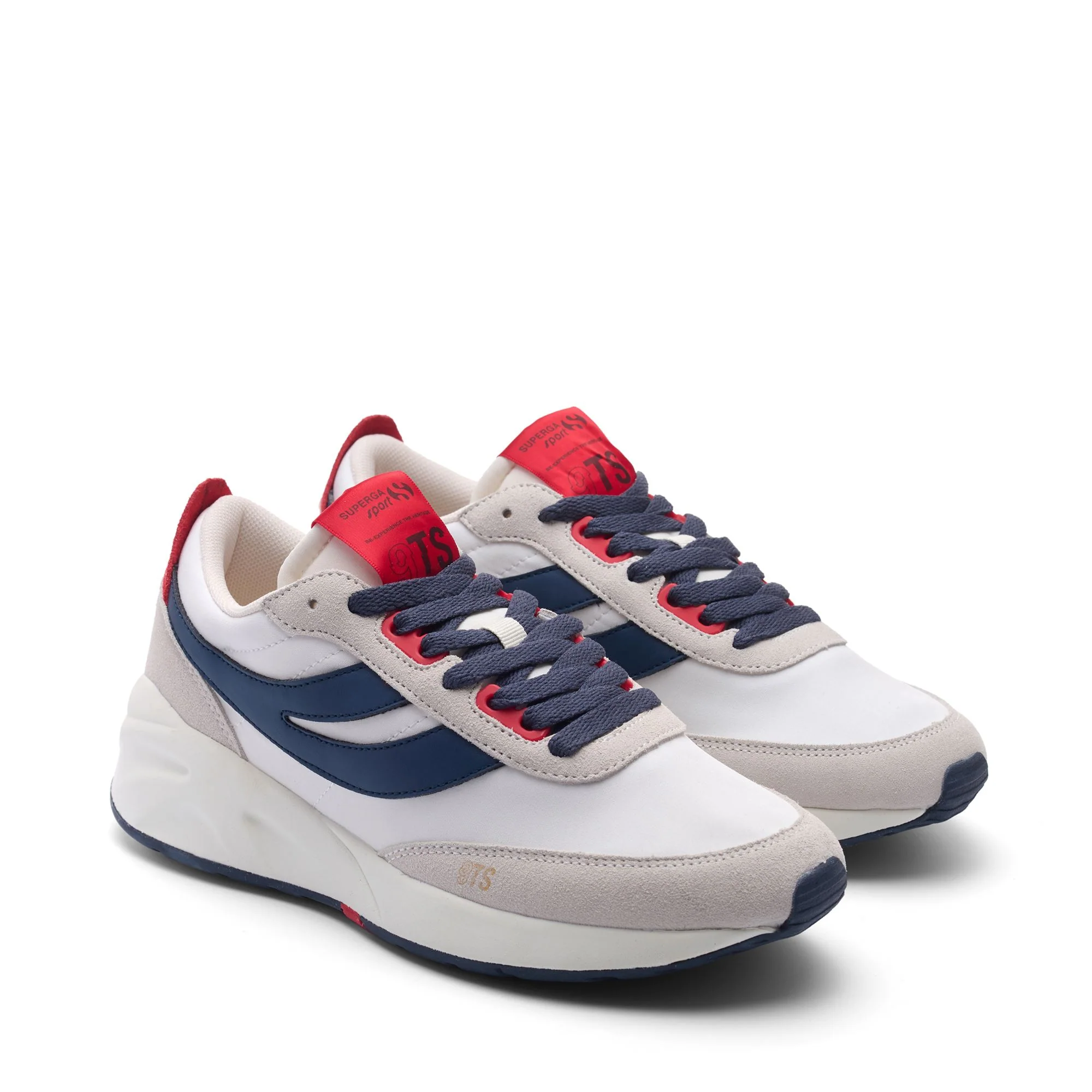 4089 TRAINING 9TS SLIM - Sneakers - Low Cut - Unisex - WHITE AVORIO-NAVY-RED