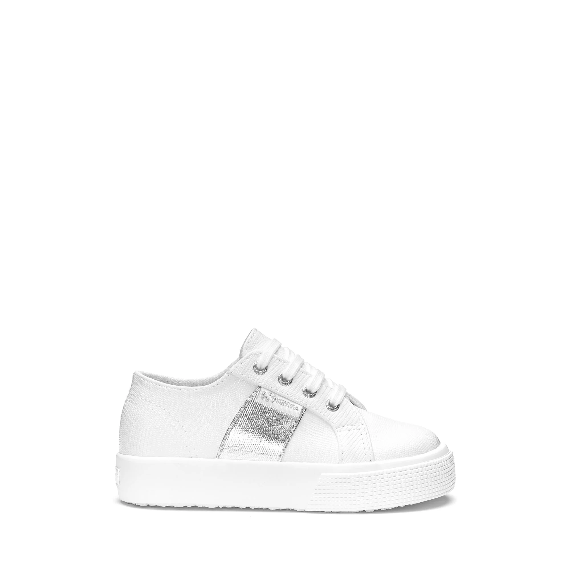 2730 KIDS SYNTHETIC SNAKE COTMET - Lady Shoes - Wedge - Girl - WHITE-SILVER