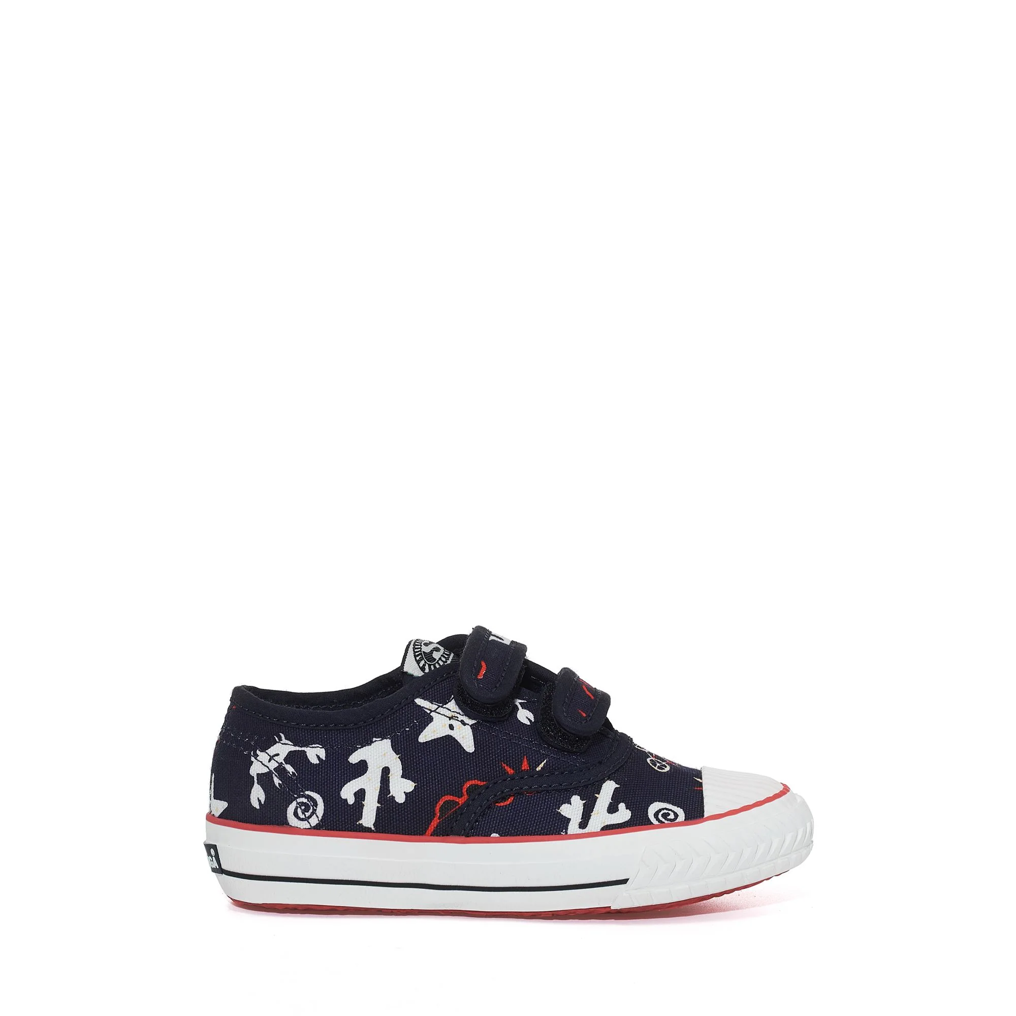 2977 KIDS COLLEGE STRAPS PRINT - Sneakers - Low Cut - Kid unisex - BLUE NAVY SEASTAR