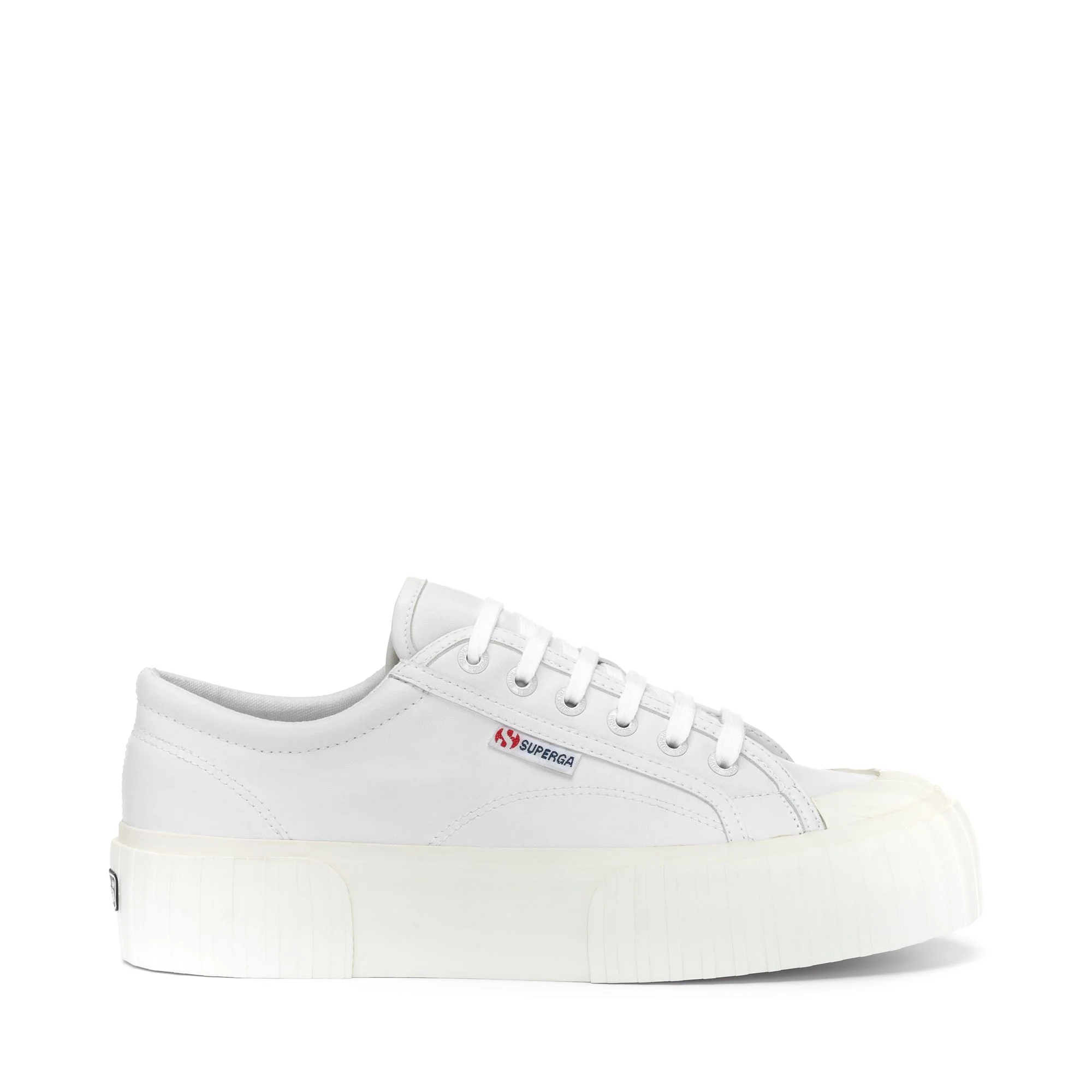 2631 STRIPE PLATFORM VEGAN MATERIAL - Sneakers - Wedge - Woman - OPTICAL WHITE-FAVORIO