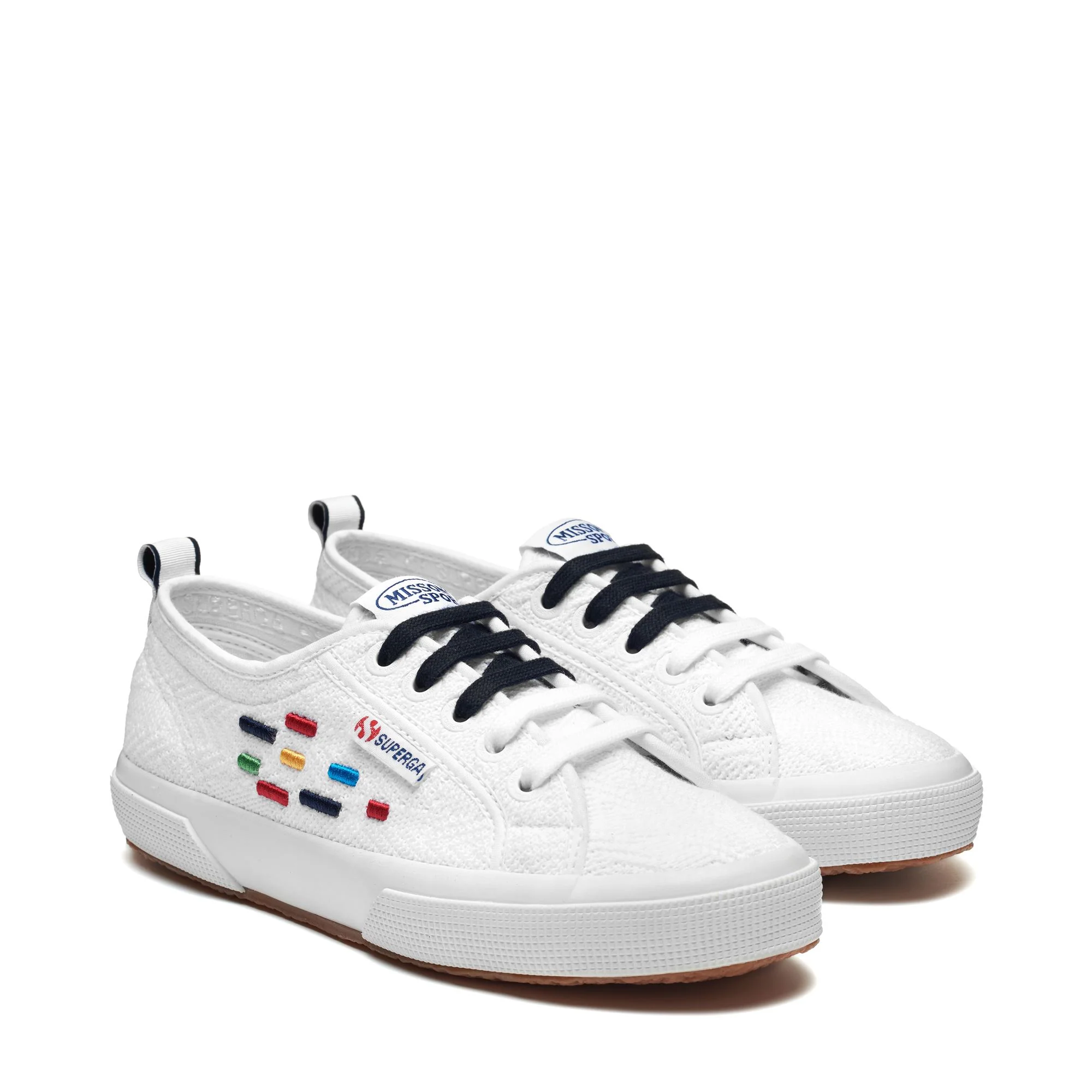 2750 EMBROIDERY PIXELS - Le Superga - Low Cut - Unisex - WHITE-MULTICOLOR PIXELS