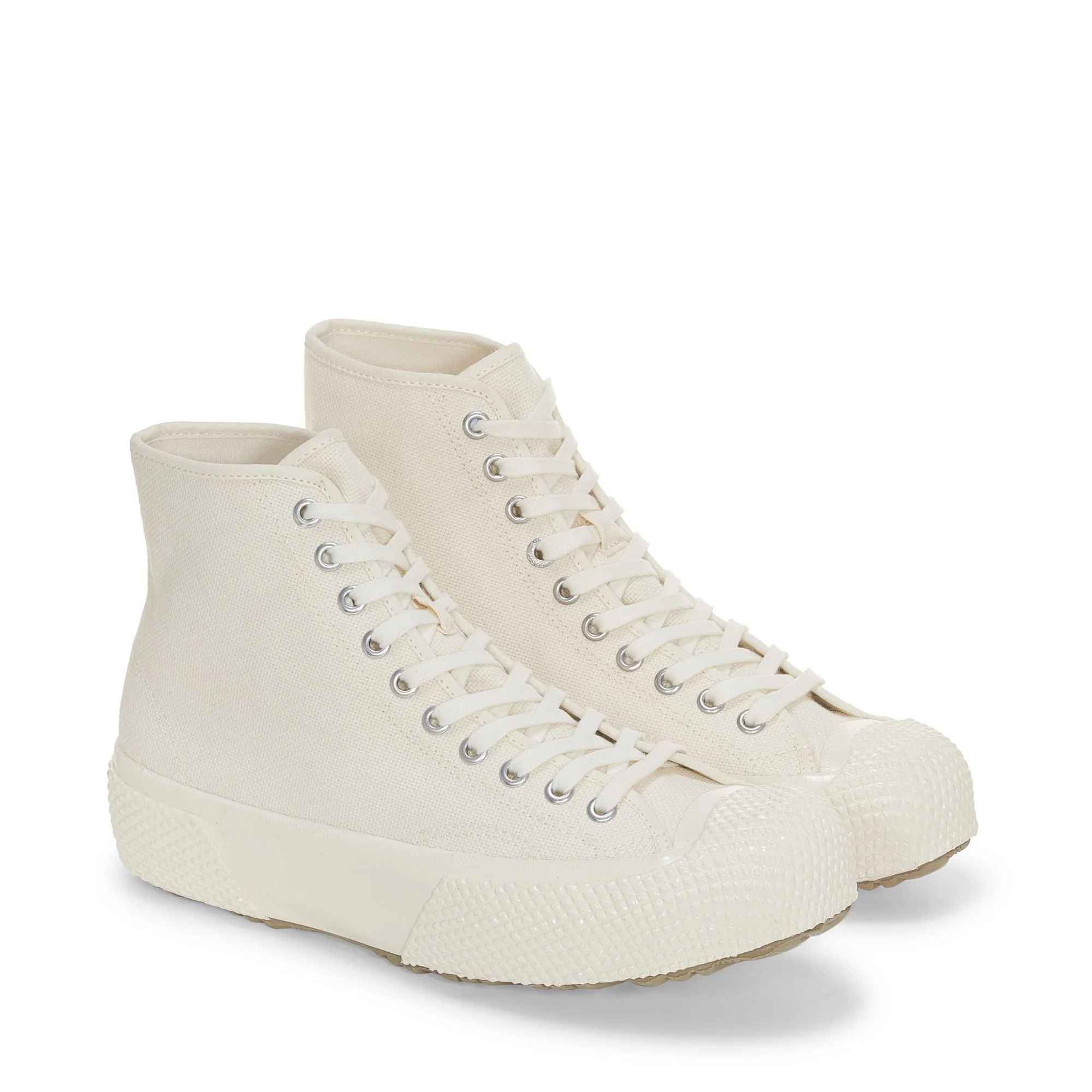 2435 MIL-SPEC HIGH CUT COTTON CANVAS - Le Superga - Mid Cut - Unisex - WHITE MASTICE