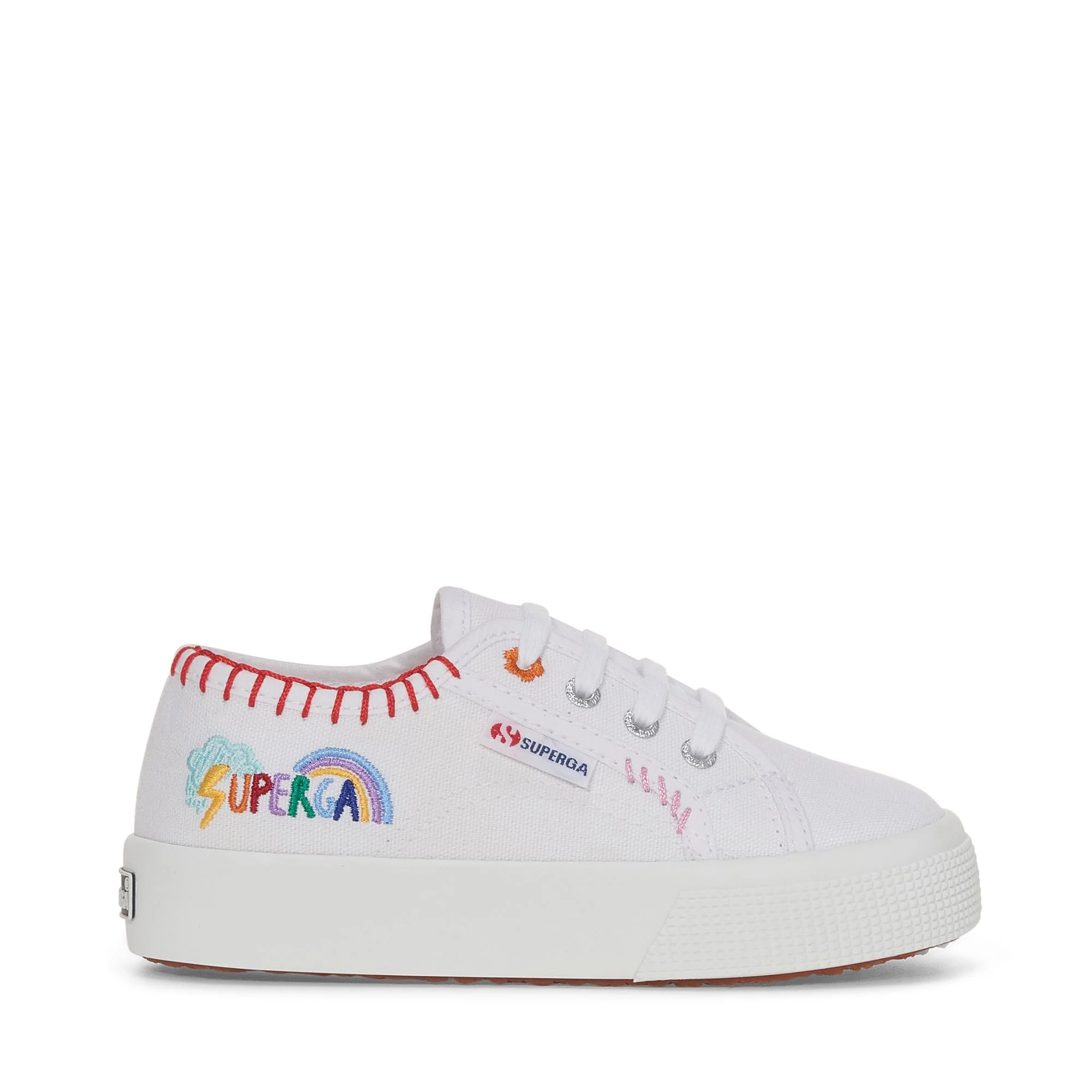 2730 KIDS FUNNY LOGO - Lady Shoes - Wedge - Girl - WHITE-MULTICOLOR VARIABLE CLEAR