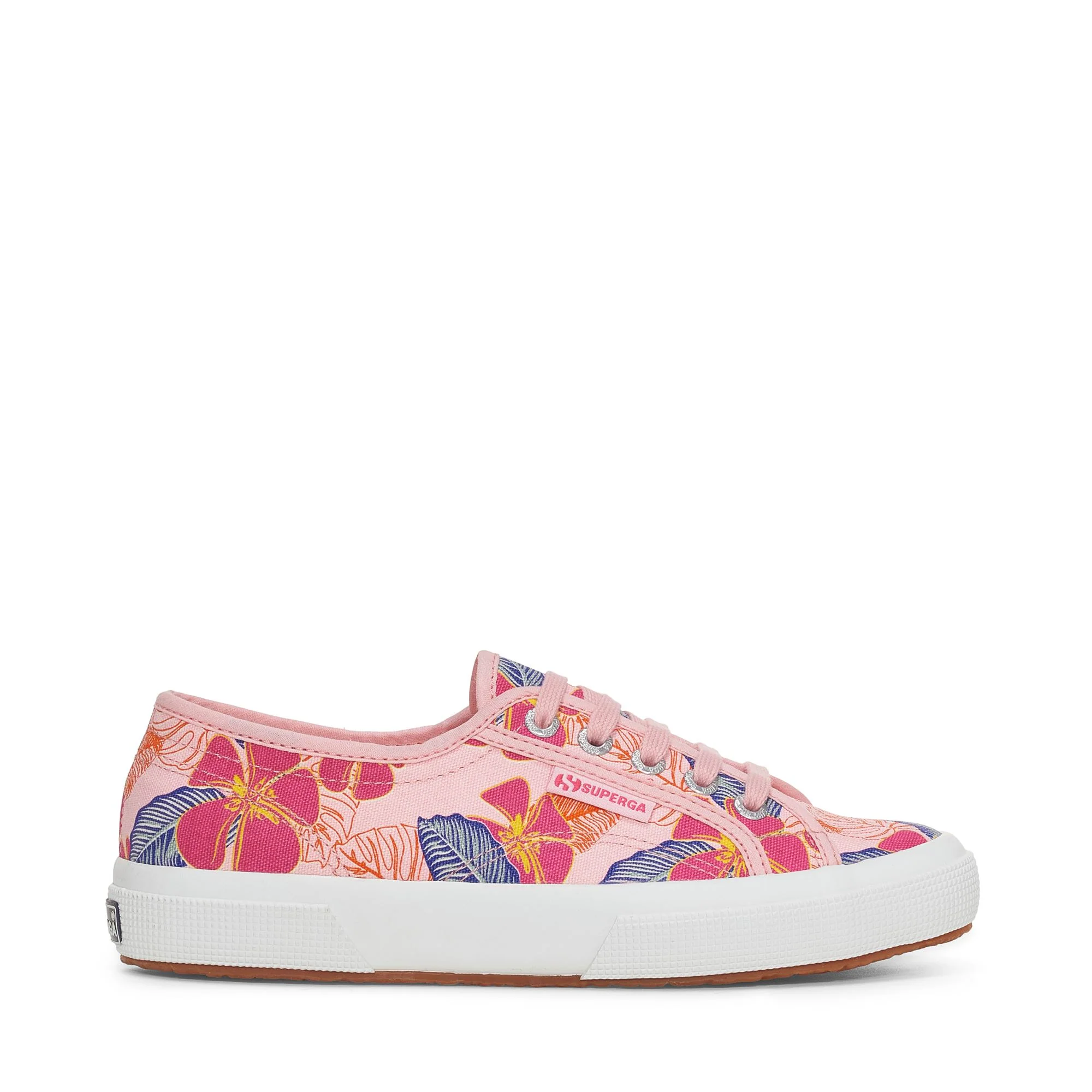 2750 HIBISCUS FLOWER PRINT - Le Superga - Low Cut - Woman - PINK-FUCHSIA HIBISCUS