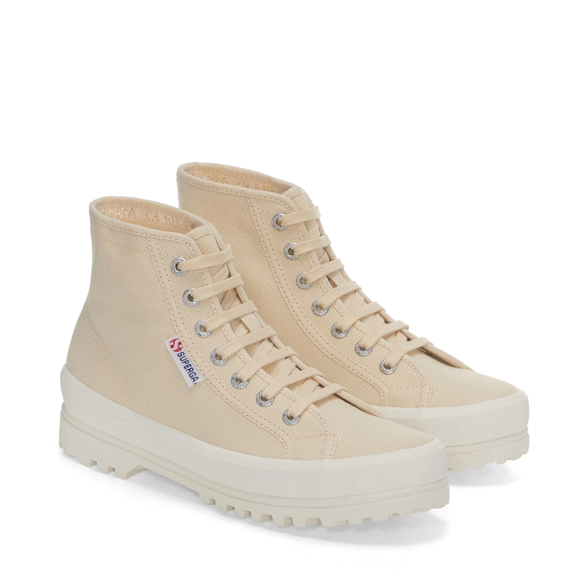 2341 ALPINA - Ankle Boots - Laced - Unisex - BEIGE LT EGGSHELL-SILVER-F AVORIO