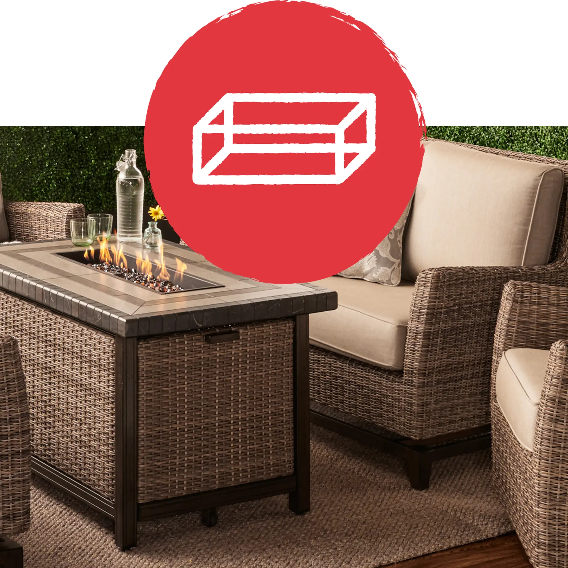 Agio 5piece Fire Outdoor Seating Set Examplefact