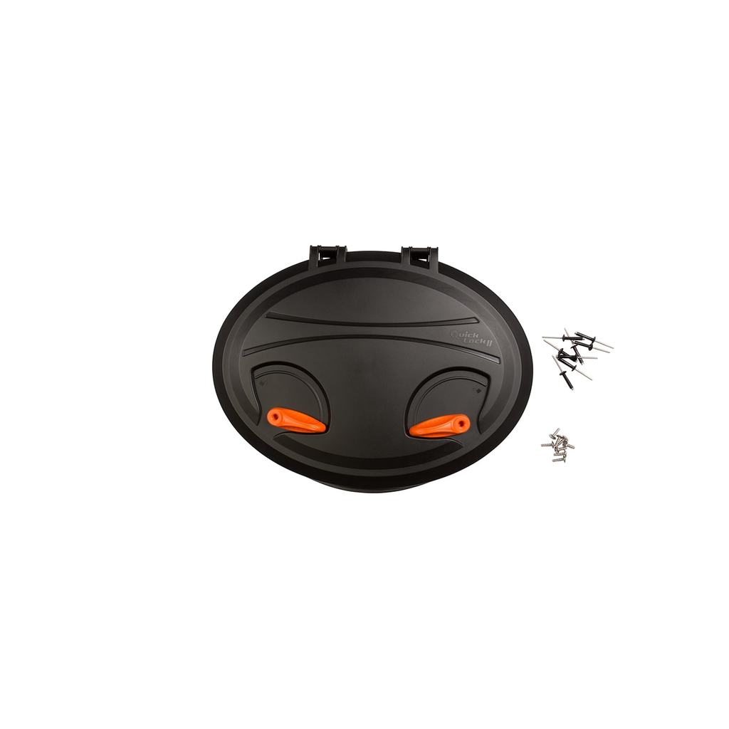 Double-wide quick lock hatch - bright orange