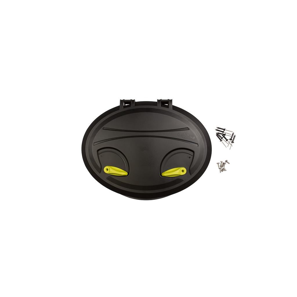 Double-wide quick lock hatch - yellow green